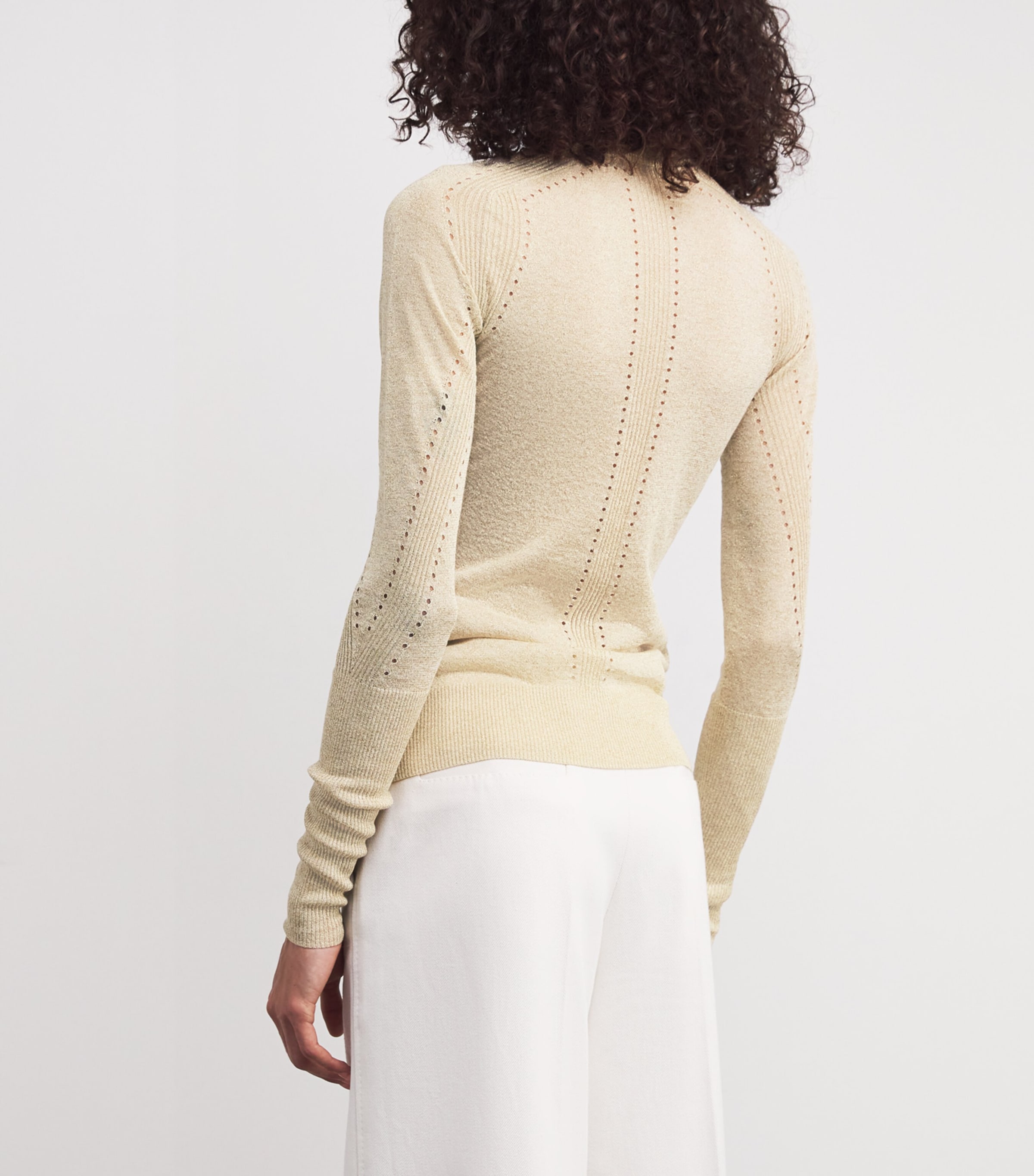 Metallic Lurex Leblanc Sweater GILT Image 4