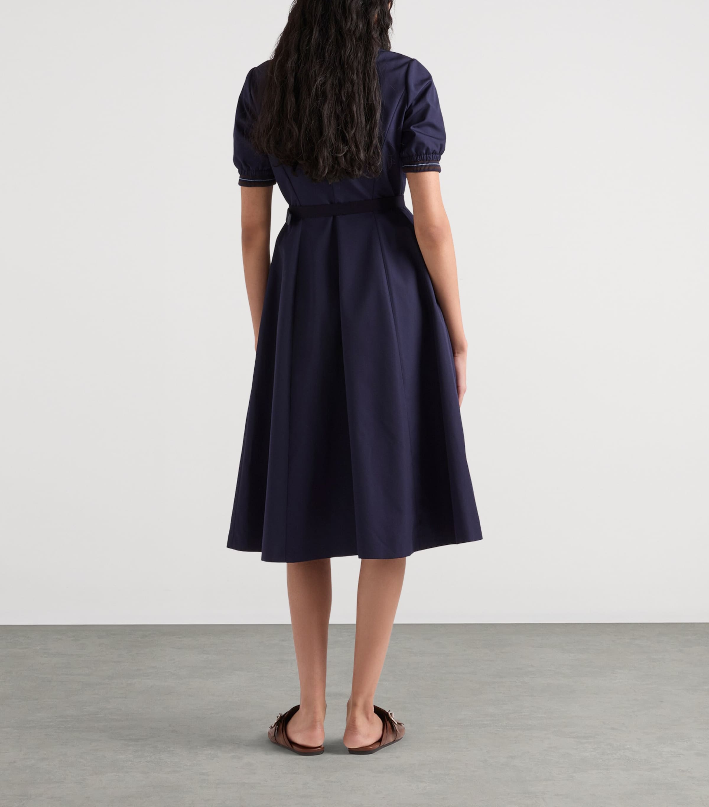Prada Womens Poplin Shirt Midi Dress Image 3