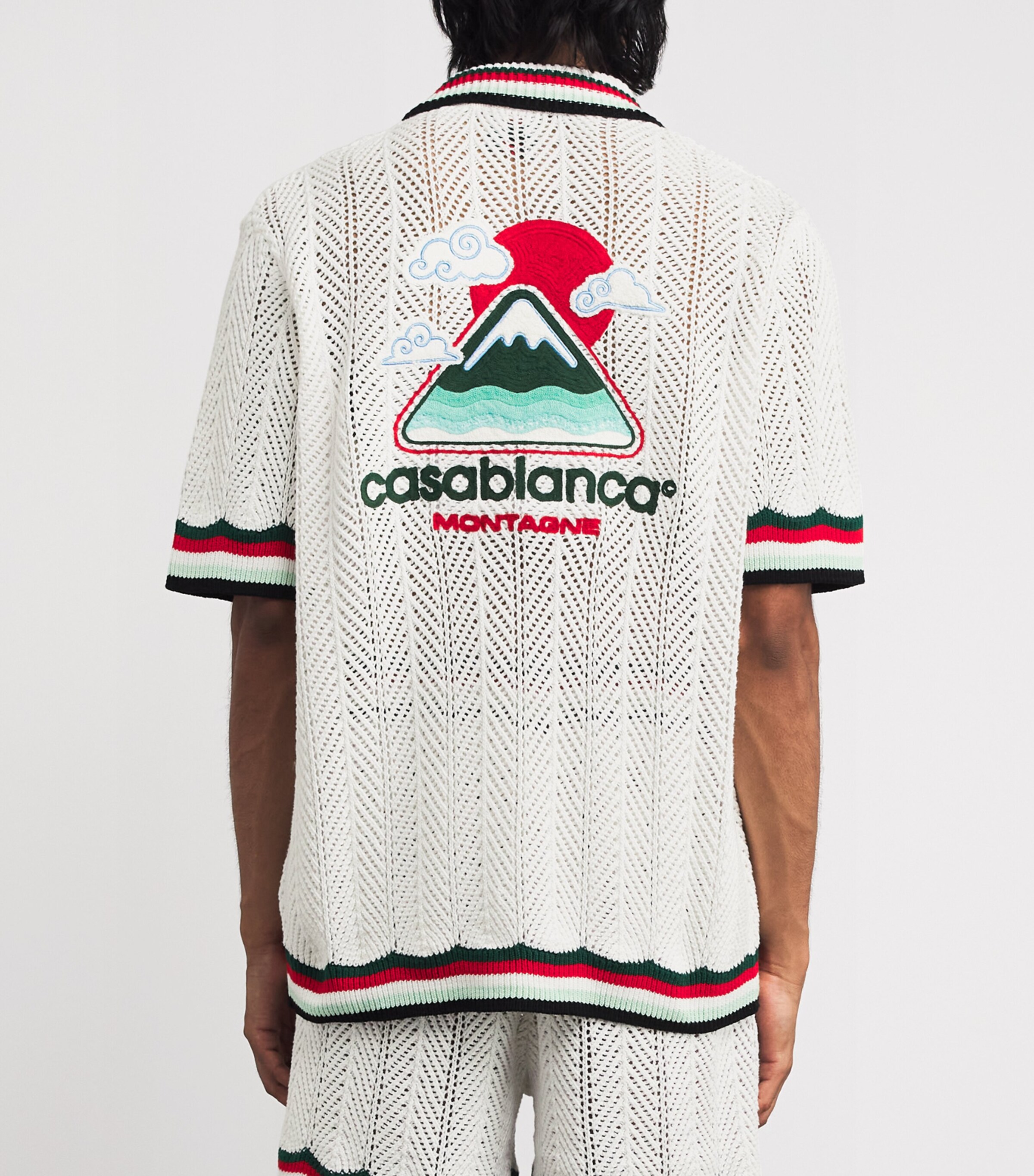 Cotton Chevron Crochet Shirt MONTAGNE ONDULÉE Image 4