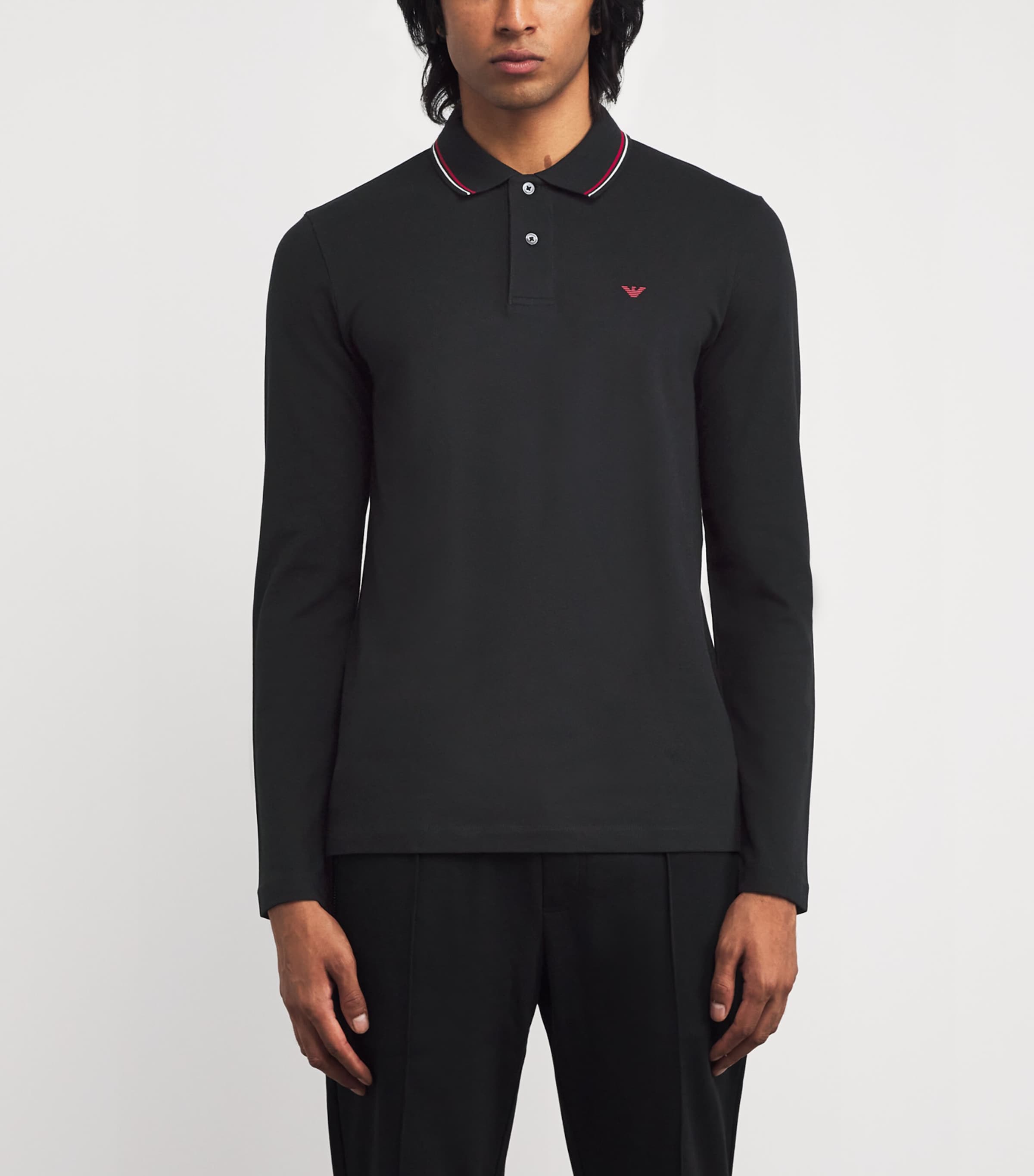 Stretch Piqué Cotton Polo Shirt 999 Image 3