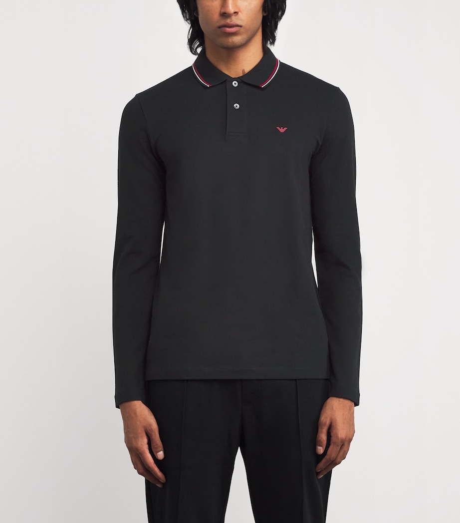 Stretch Piqué Cotton Polo Shirt 999 Image 3