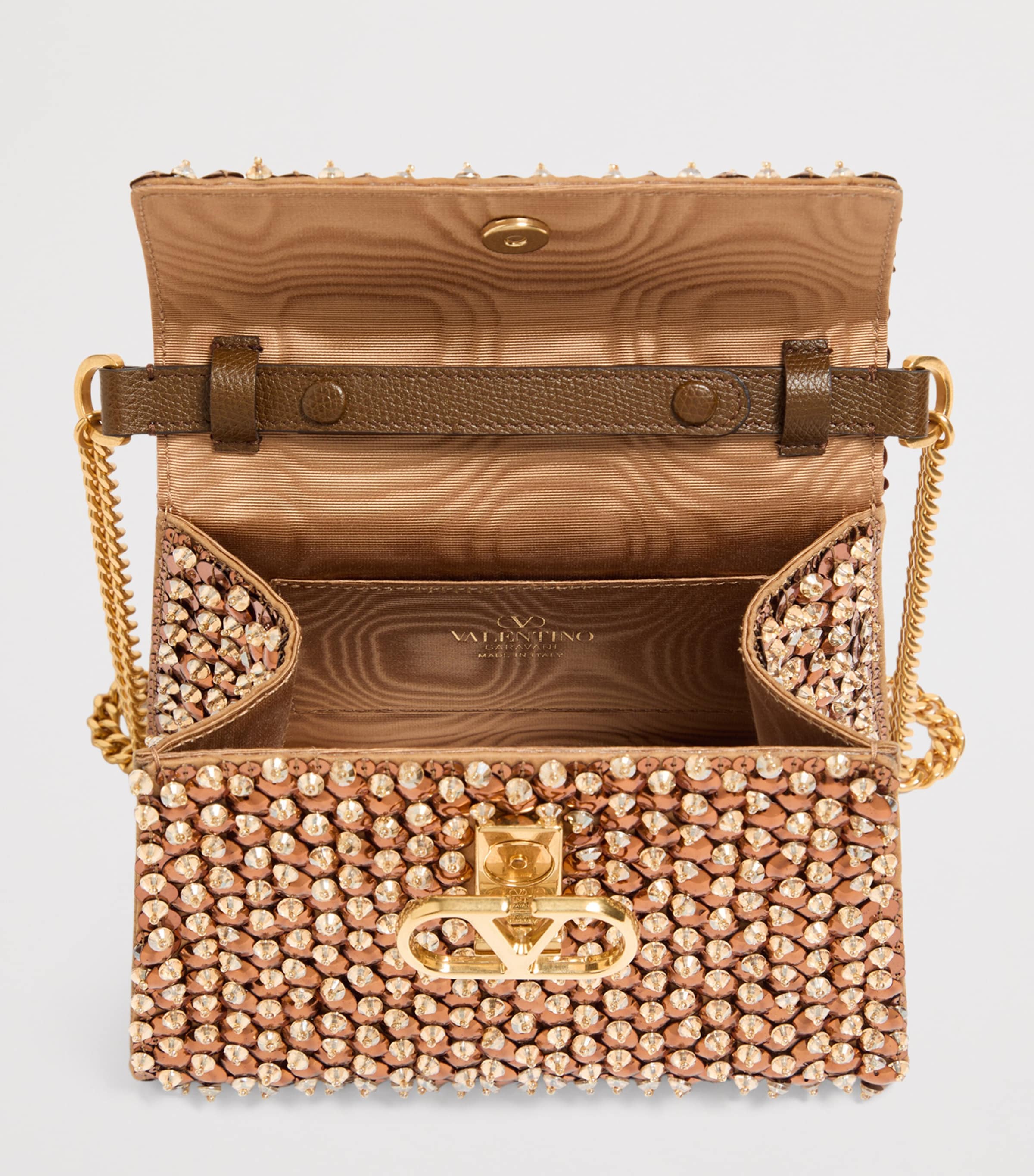 Valentino Garavani Mini Silk Embellished VSLING Top-Handle Bag Image 5