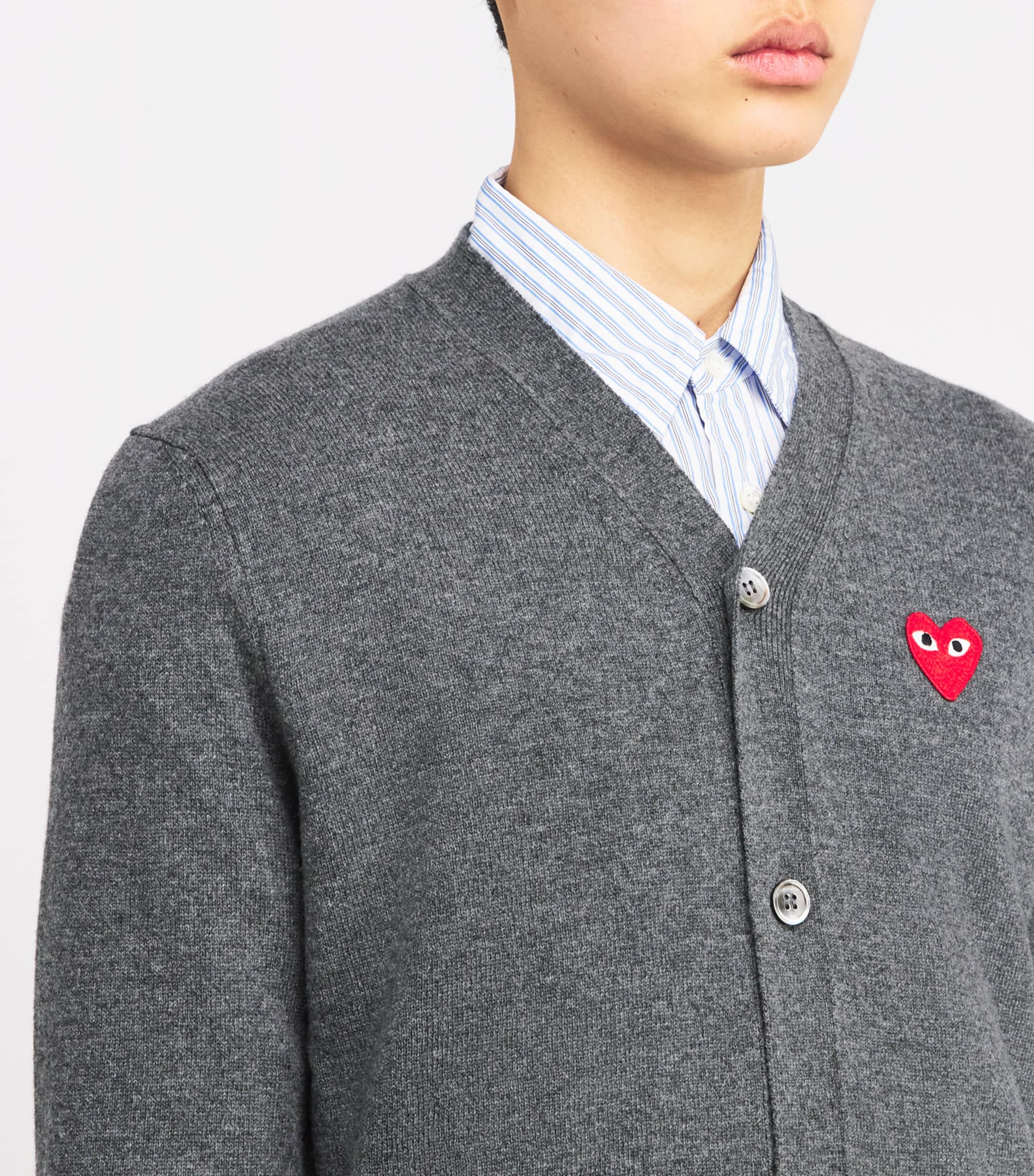 Wool Heart Cardigan GREY Image 6