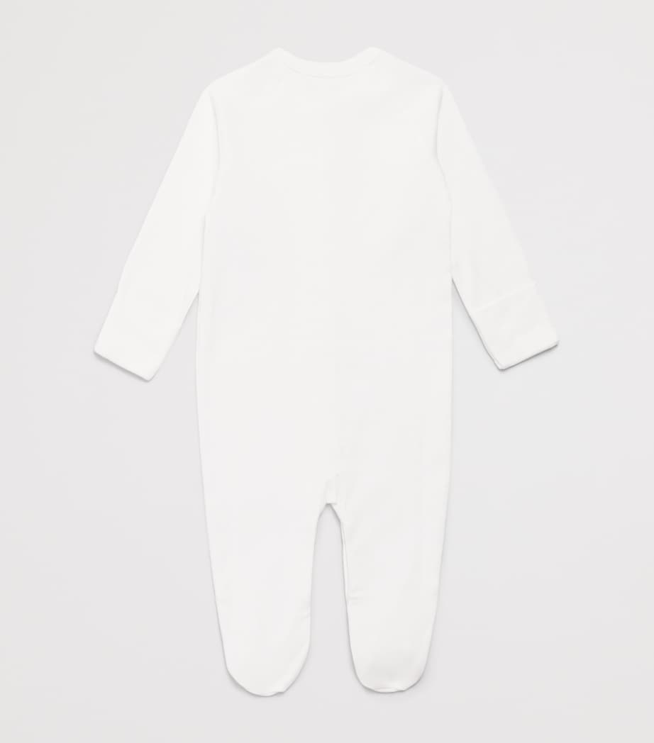 Ralph Lauren Kids Cotton Polo Pony All-In-One (0-12 Months) White Image 2
