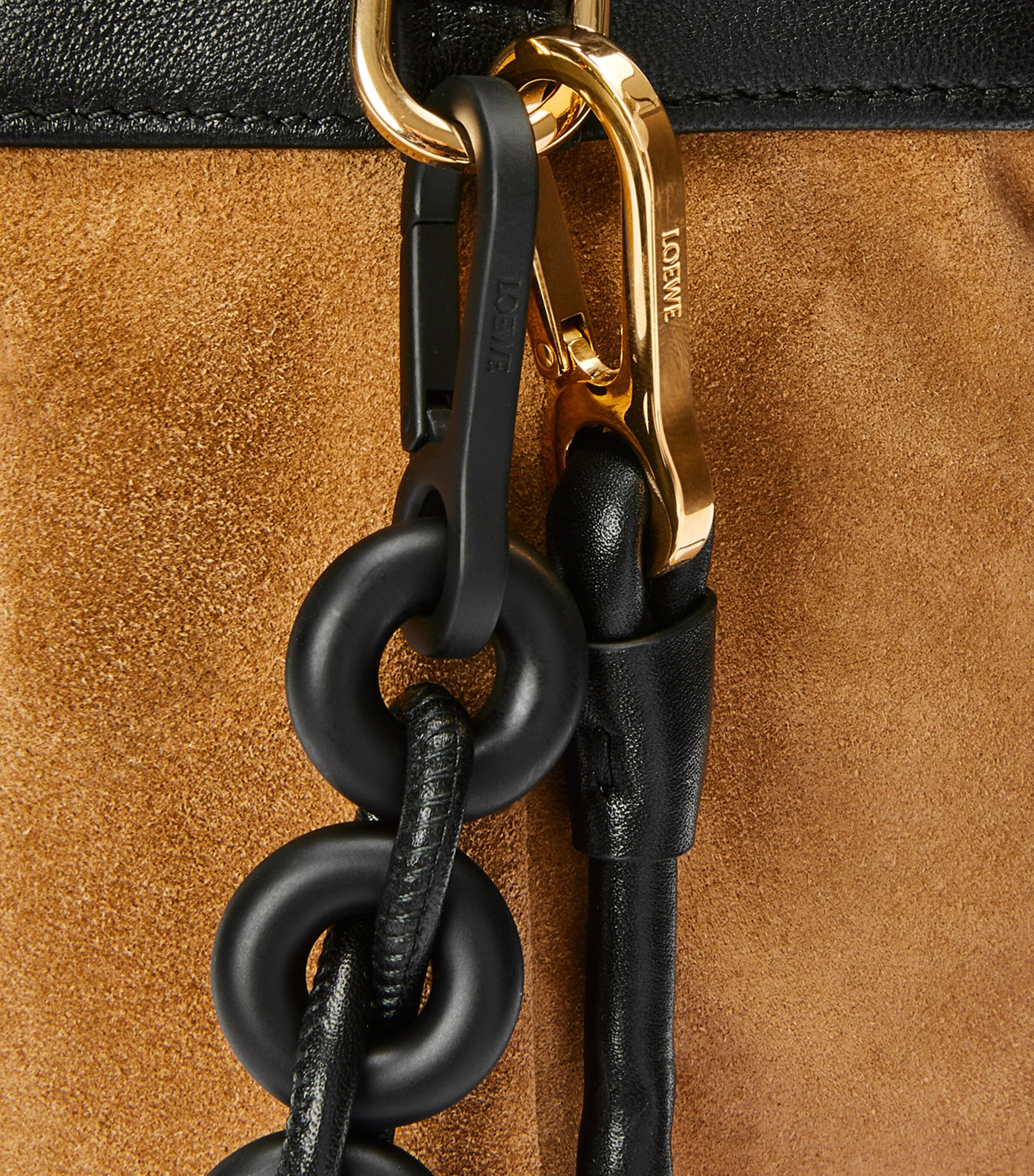 LOEWE Large Leather Flamenco Shoulder Bag Black Image 10