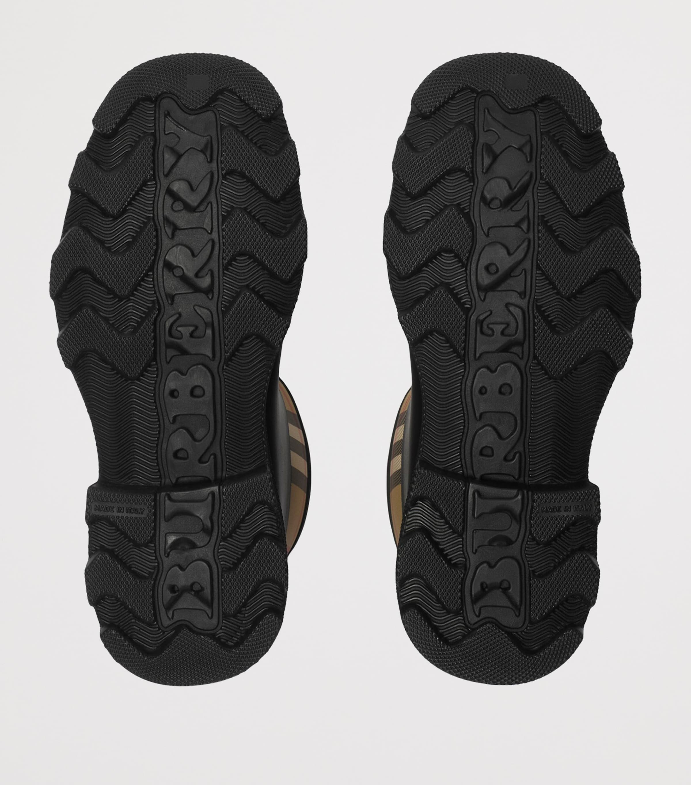 Rubber Nova Check Rain Boots BLACK Image 5