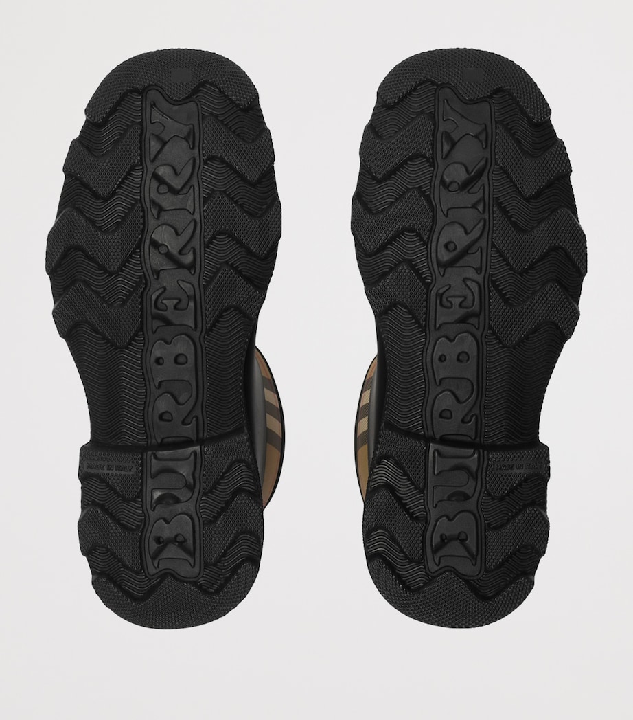 Rubber Nova Check Rain Boots BLACK Image 5