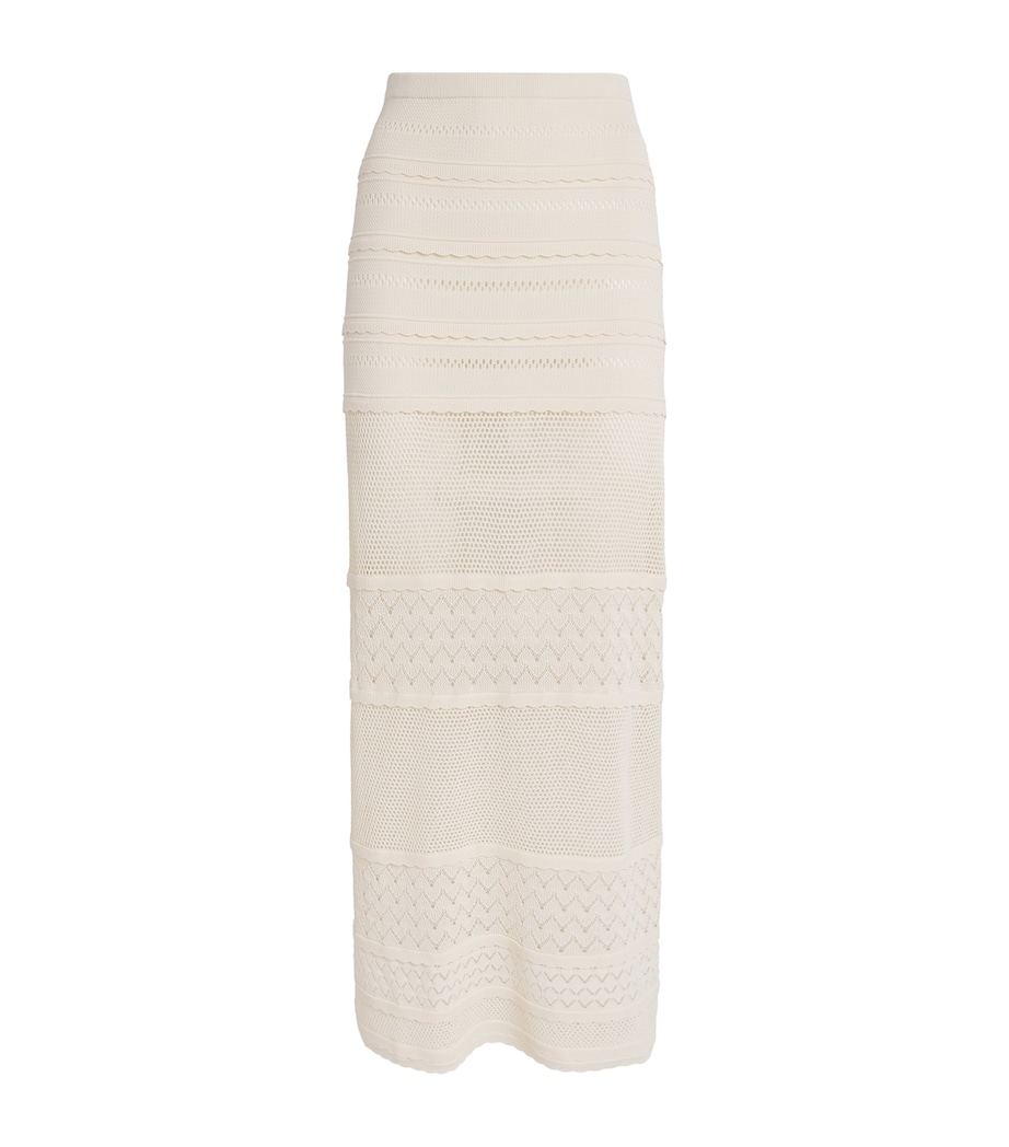 Devon Windsor Womens Crochet Yasmin Maxi Skirt Veil Image 1