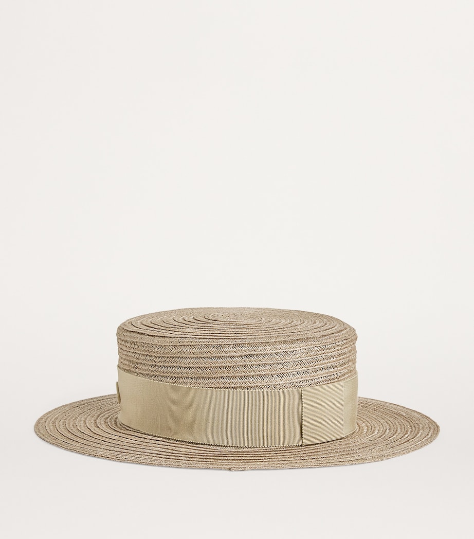 Maison Michel Straw Kiki Hat Linen Beige Image 3