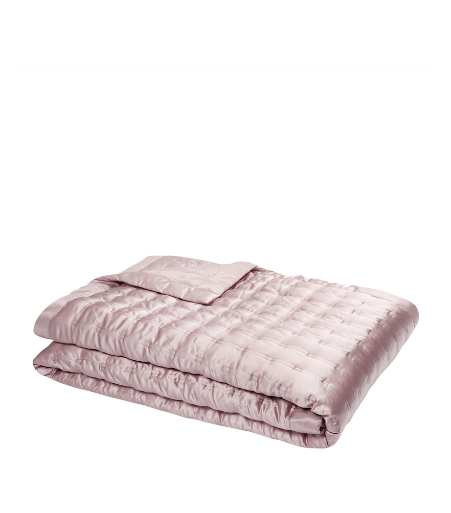 Silk Super King Windsor Bedspread (270cm x 270cm) PINK Image 1