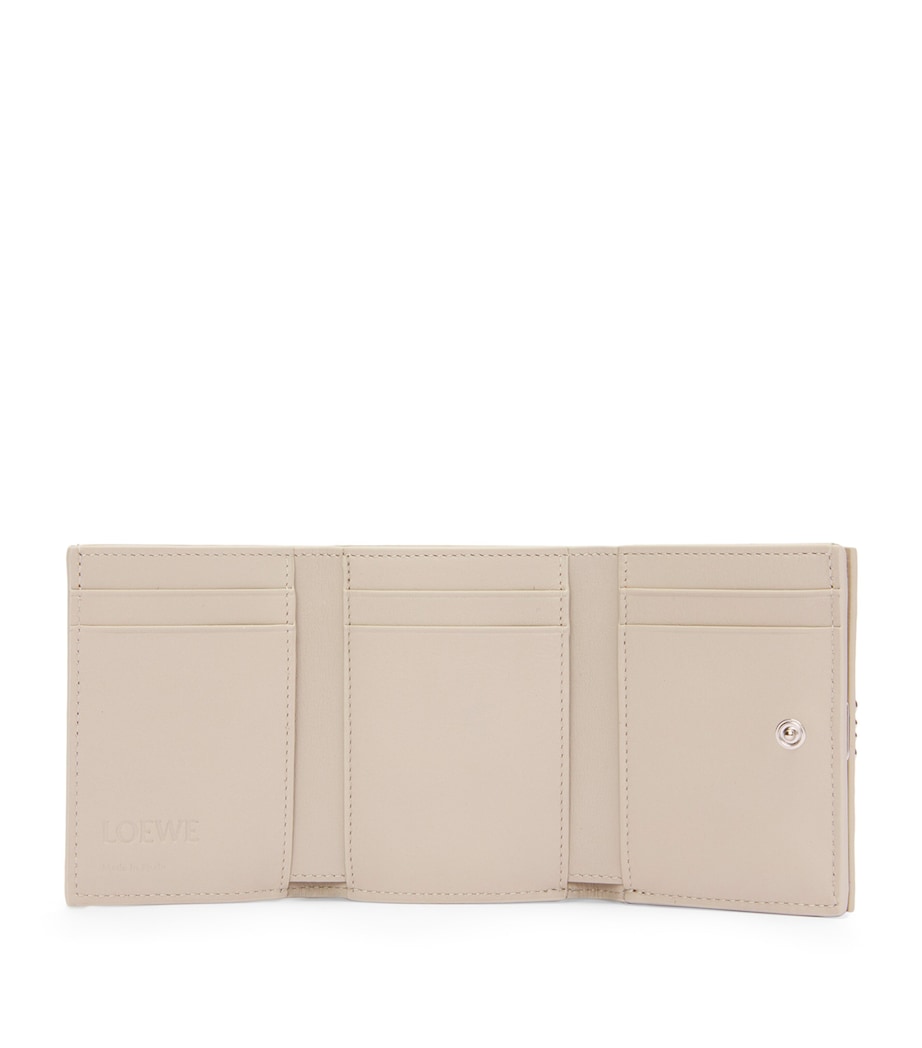 Leather Anagram Trifold Wallet LIGHT GHOST Image 3