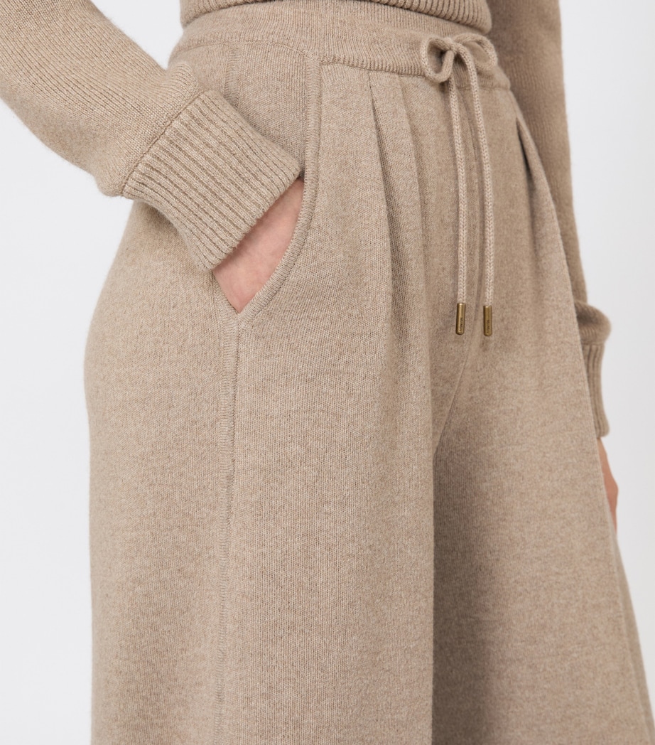 Max Mara Womens Wool-Cashmere Drawstring Trousers Beige Image 5