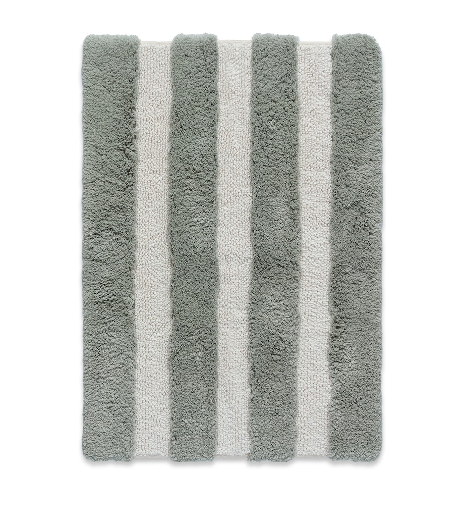 Organic Cotton Rhine Tufting Bath Mat (60cm x 90cm) BEIGE/MOSS Image 3