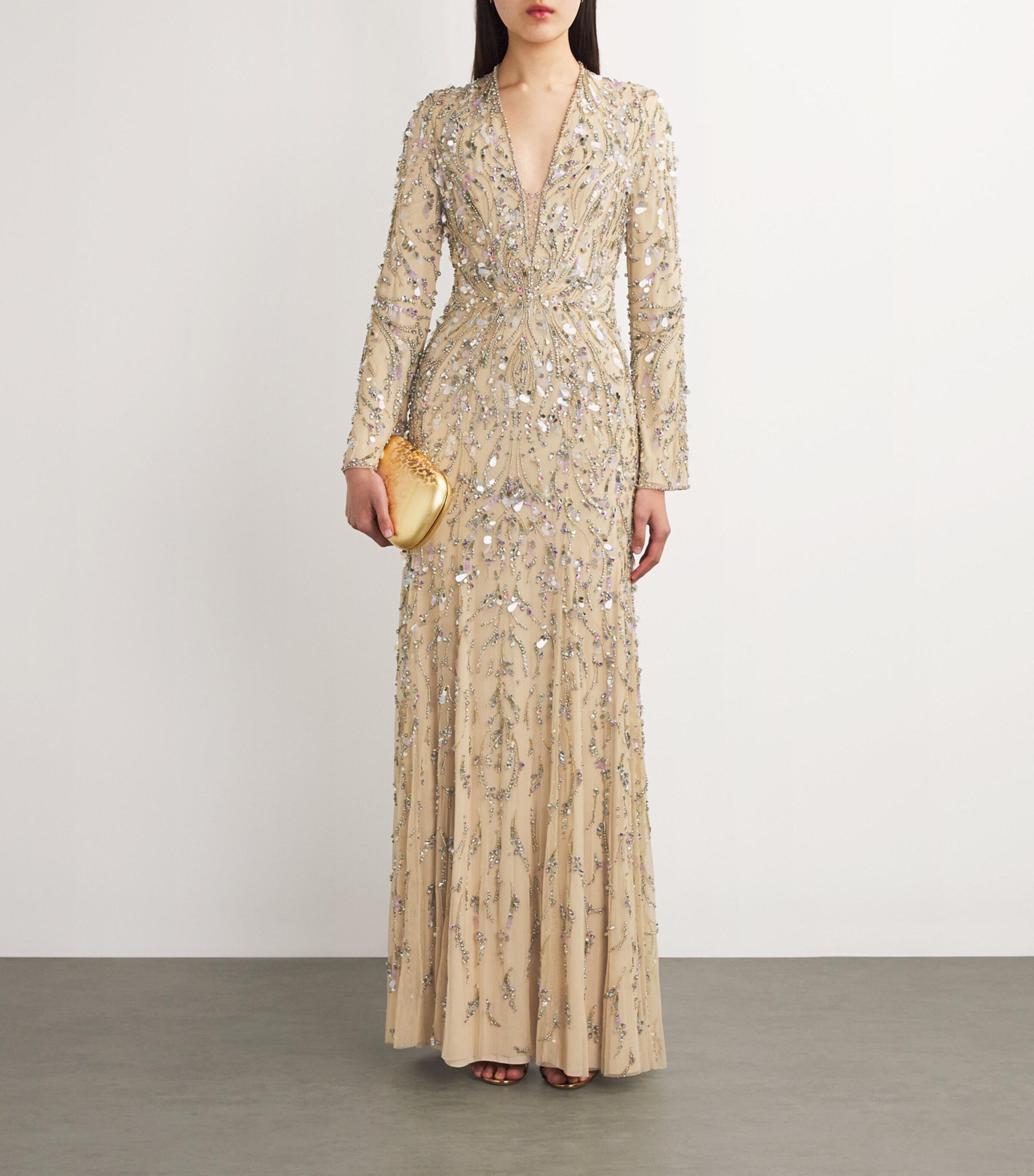 Embellished Kaia Gown ALMOND 2084 Image 2