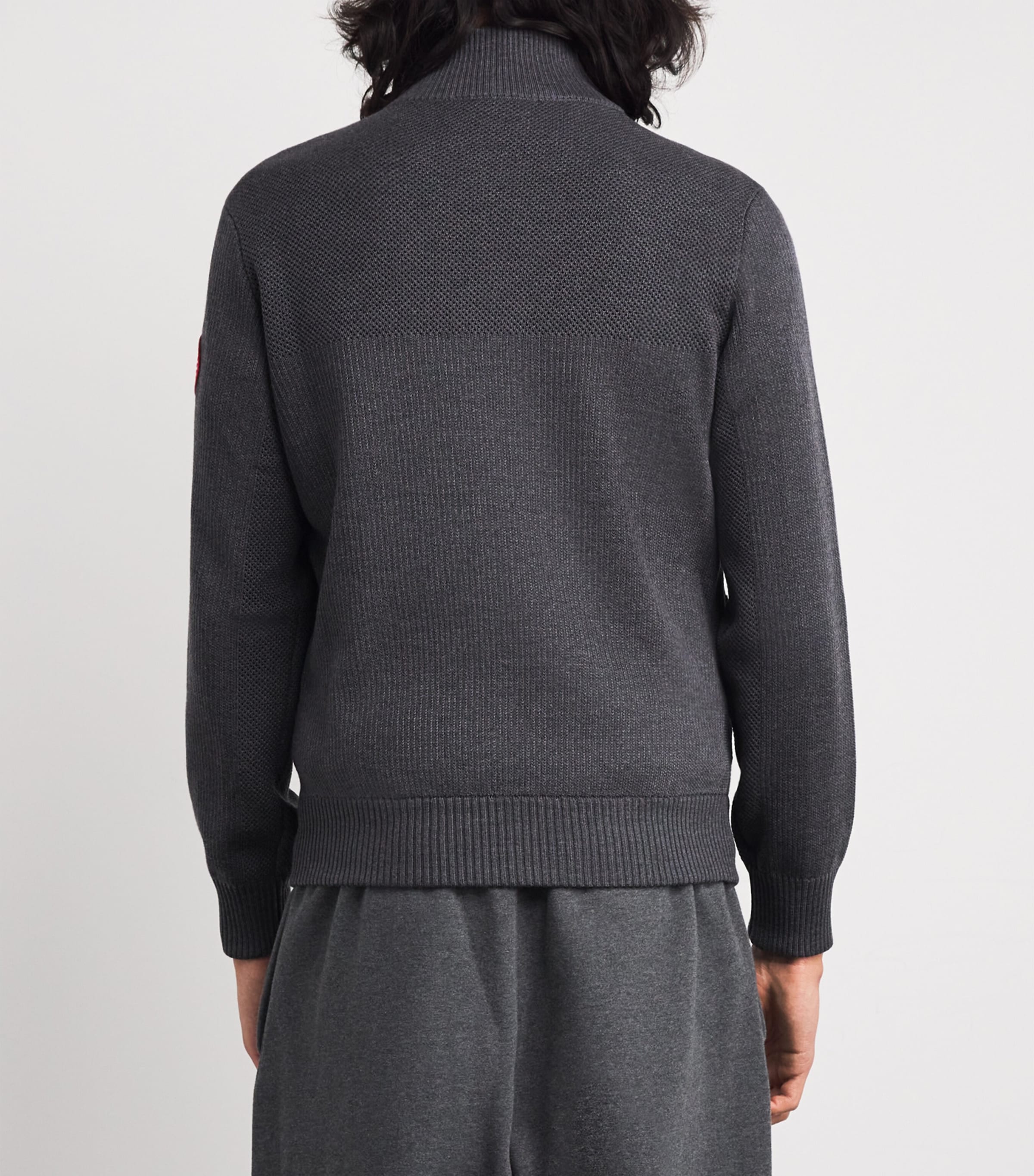 Canada Goose Mens Down-Merino Wool Hybridge Puffer Jacket Iron Grey Image 4
