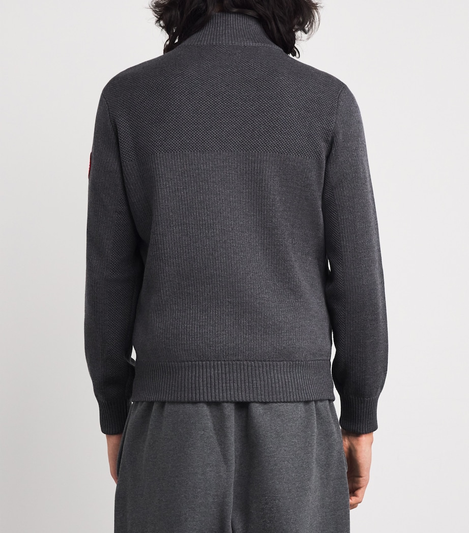 Canada Goose Mens Down-Merino Wool Hybridge Puffer Jacket Iron Grey Image 4