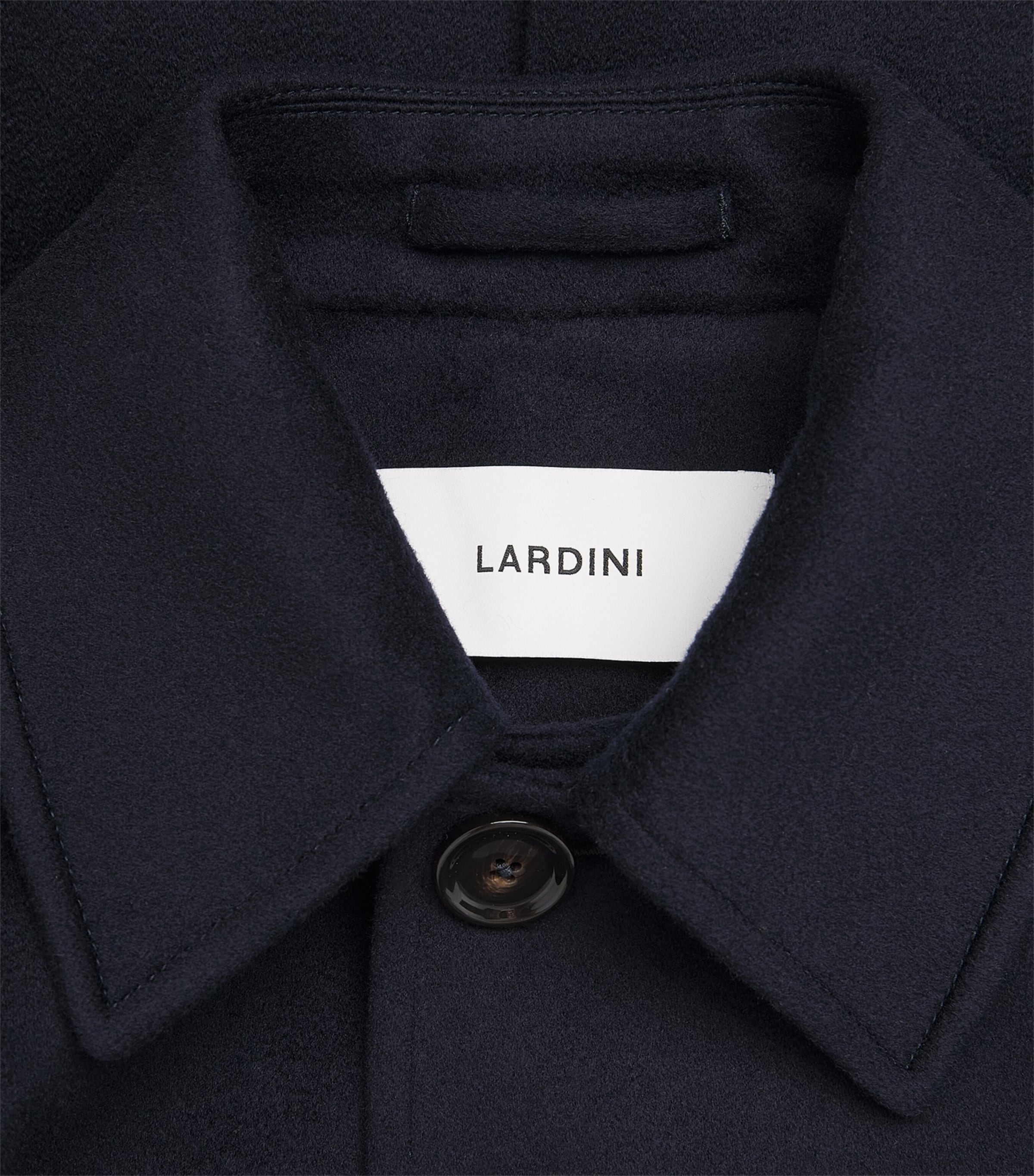 Lardini Mens Cashmere Belted Overcoat Navy Image 6