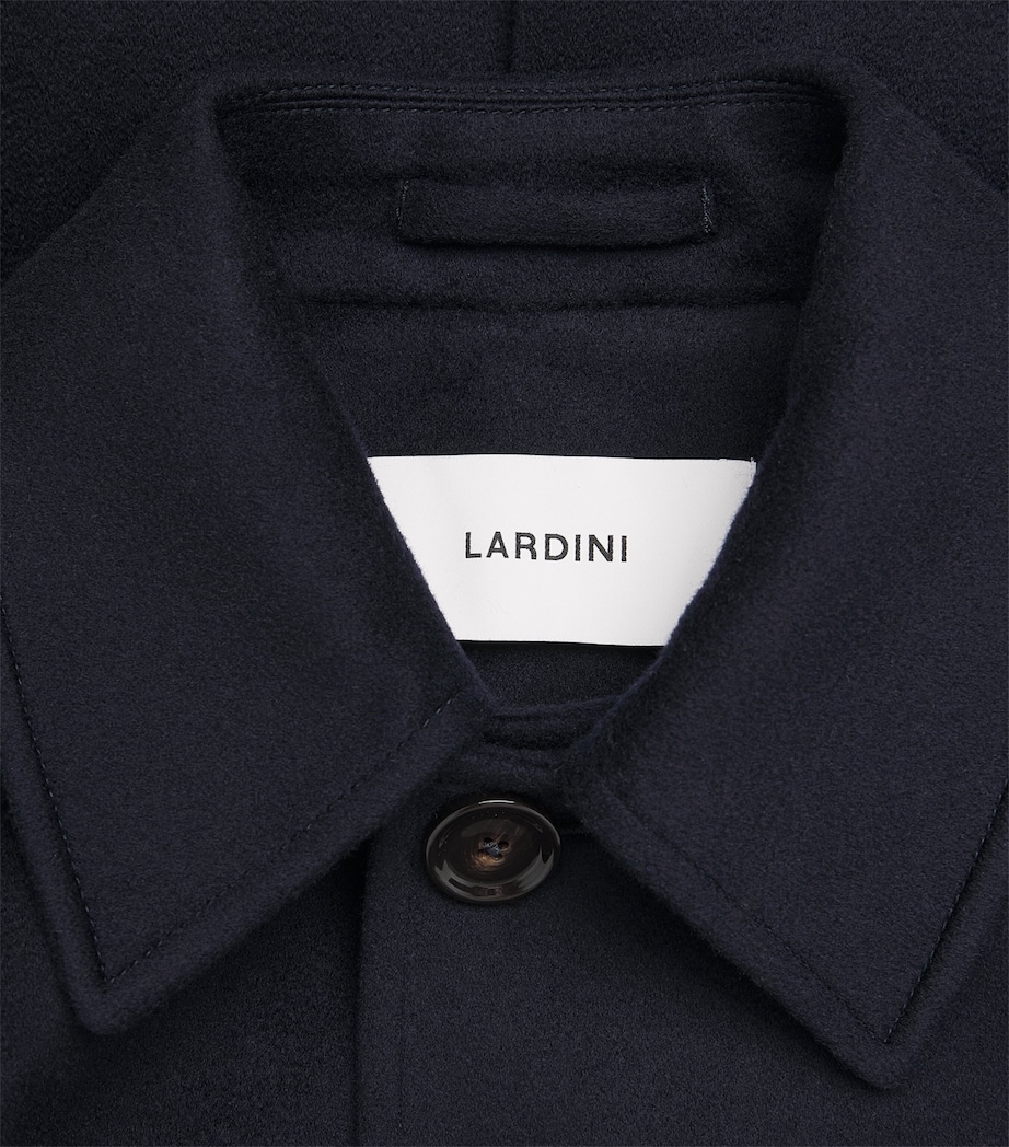 Lardini Mens Cashmere Belted Overcoat Navy Image 6