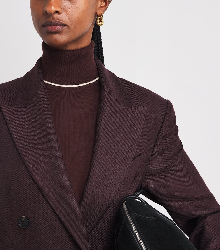 Wool-Blend Double-Breasted Duster Coat MOSTO Image 6