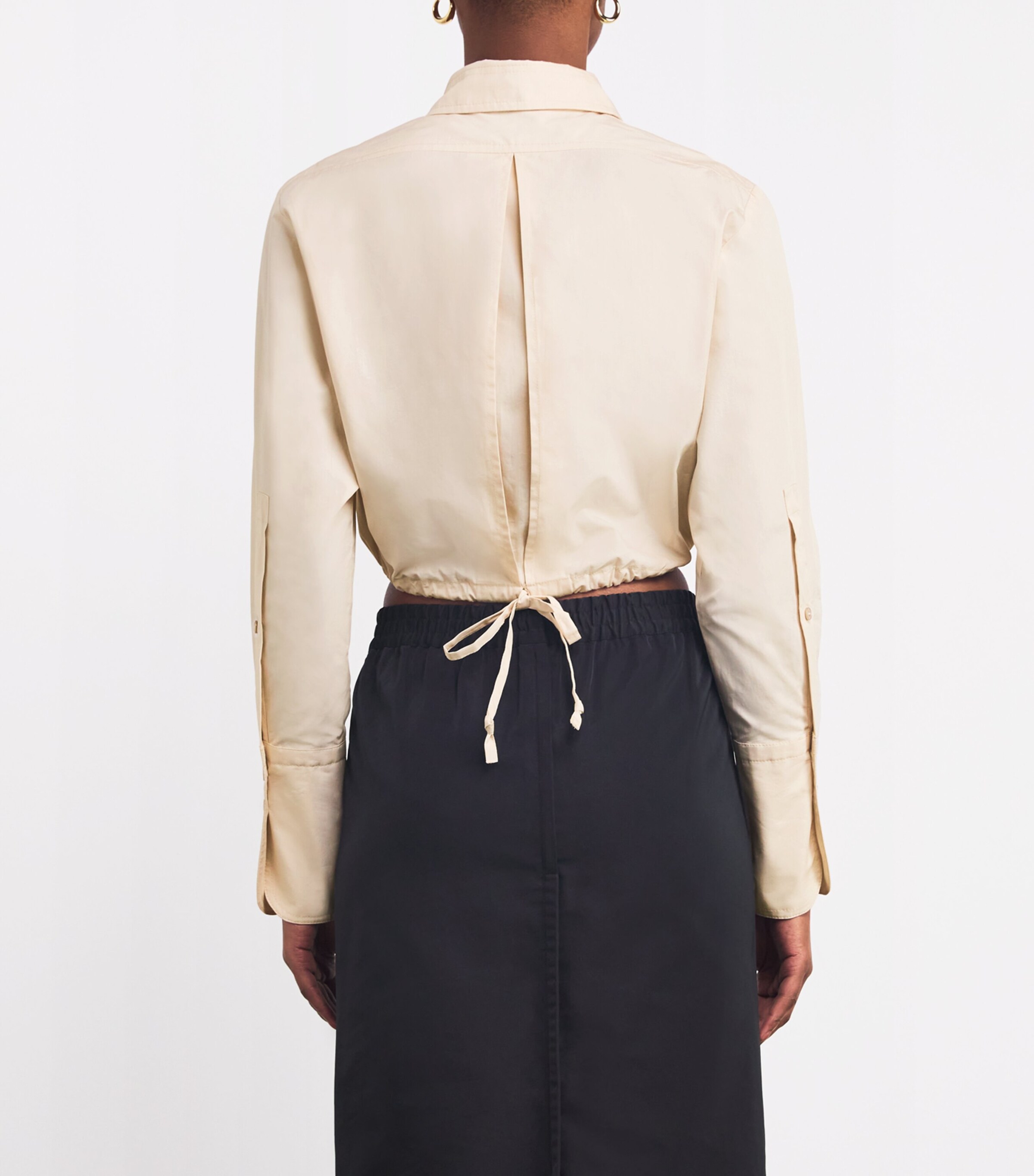 Cotton Cropped Shirt 117B TAPIOCA Image 4