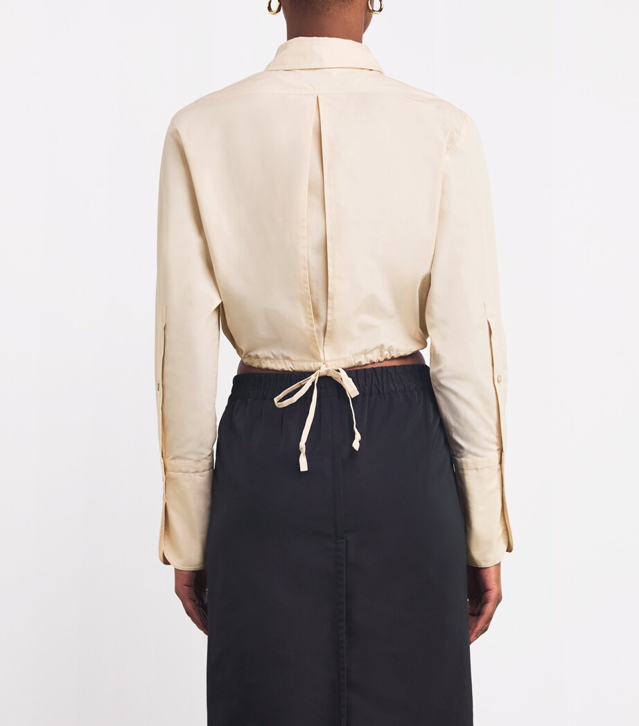 Cotton Cropped Shirt 117B TAPIOCA Image 4