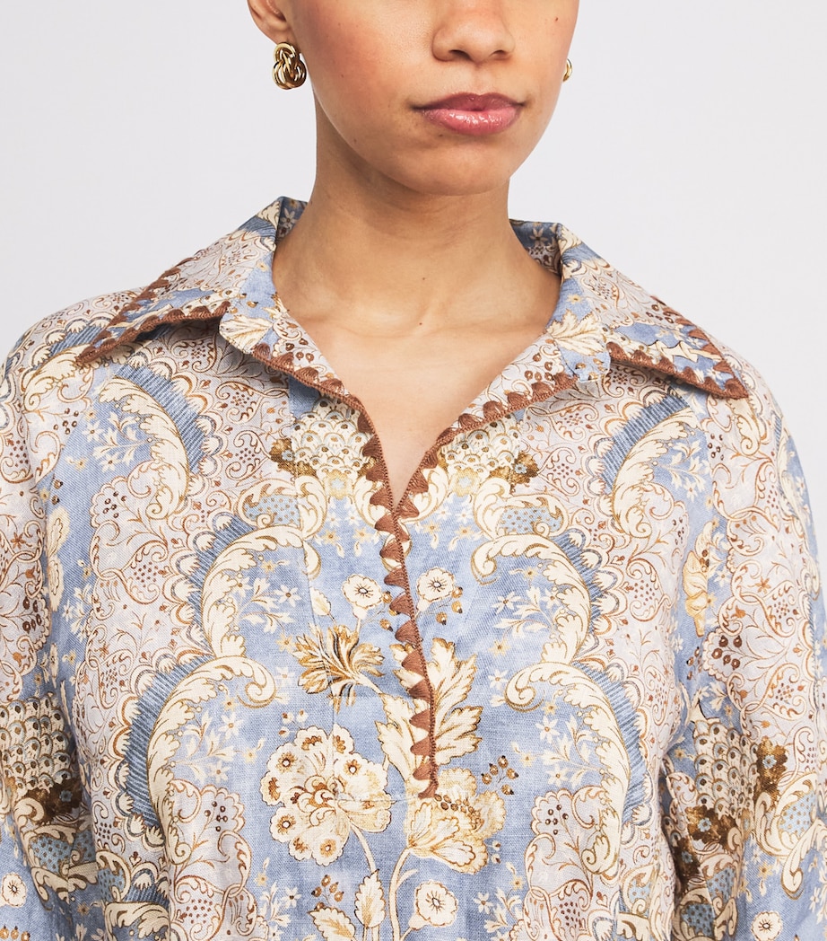 Linen Daylight Tunic Midi Dress DAMASK DENIMDMDM Image 4