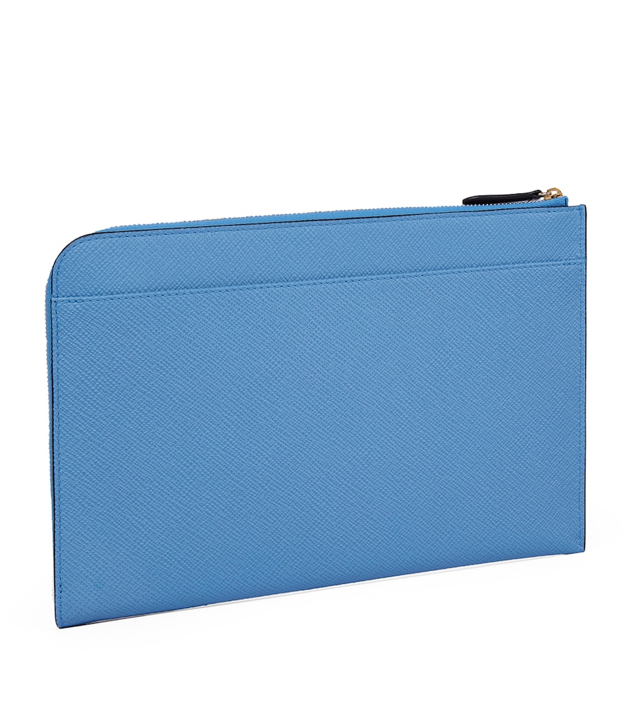 Panama Leather Slim Pouch NILE BLUE Image 2
