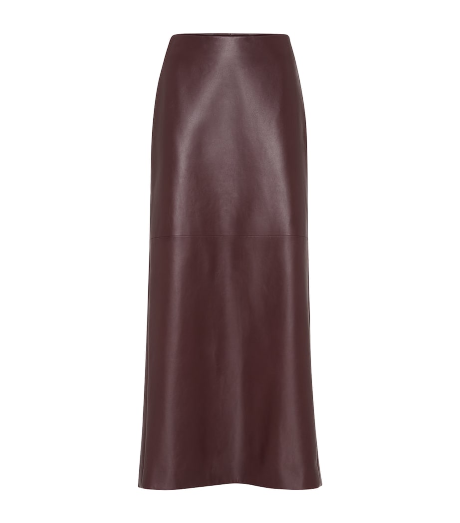 Nappa Leather Column Maxi Skirt C4243 Image 1
