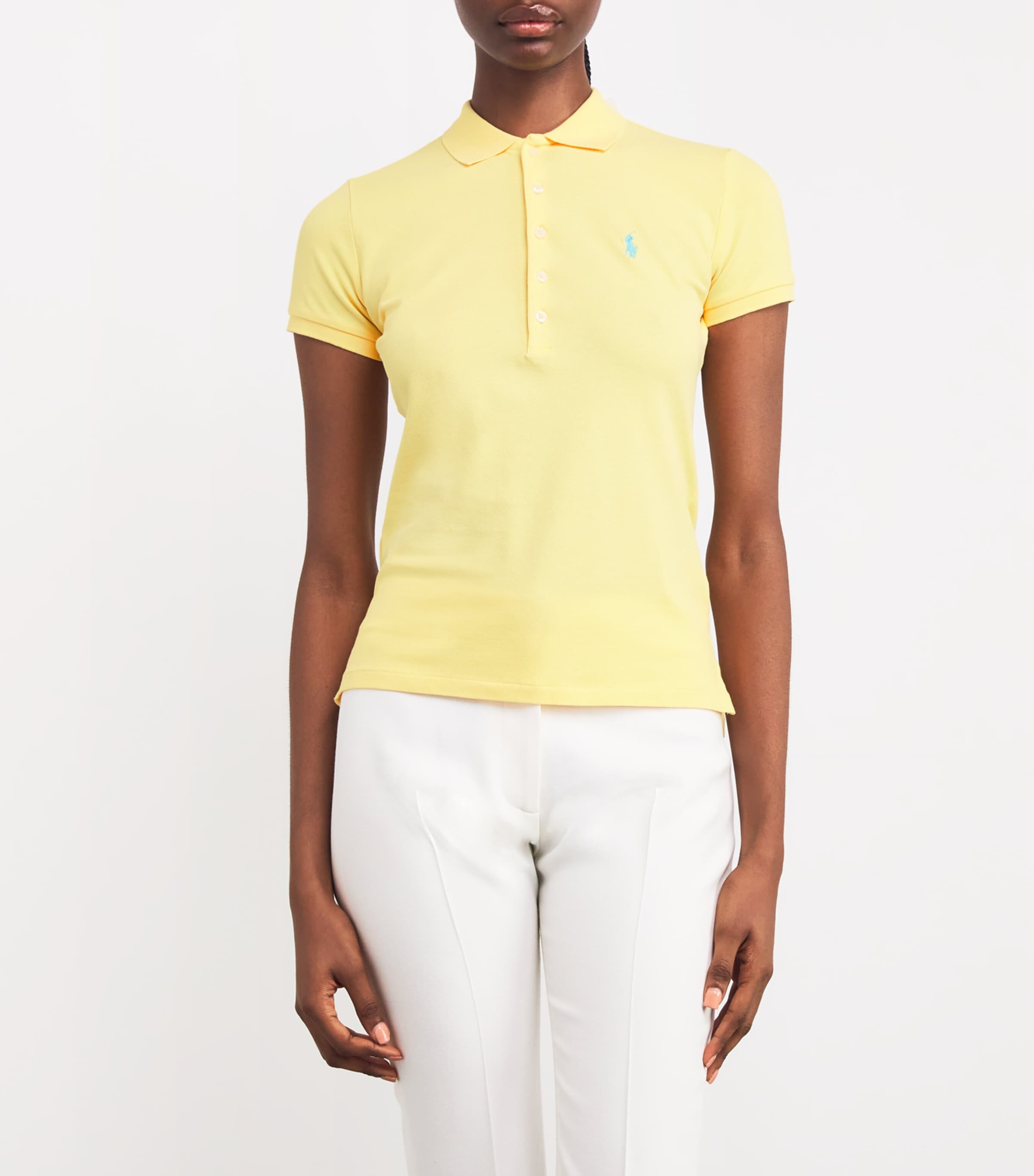 Polo Ralph Lauren Womens Cotton Julie Polo Shirt Yellow Image 3