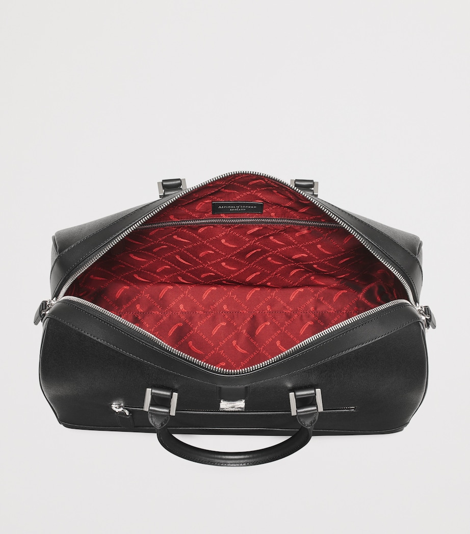Leather Connaught Holdall BLACK Image 6