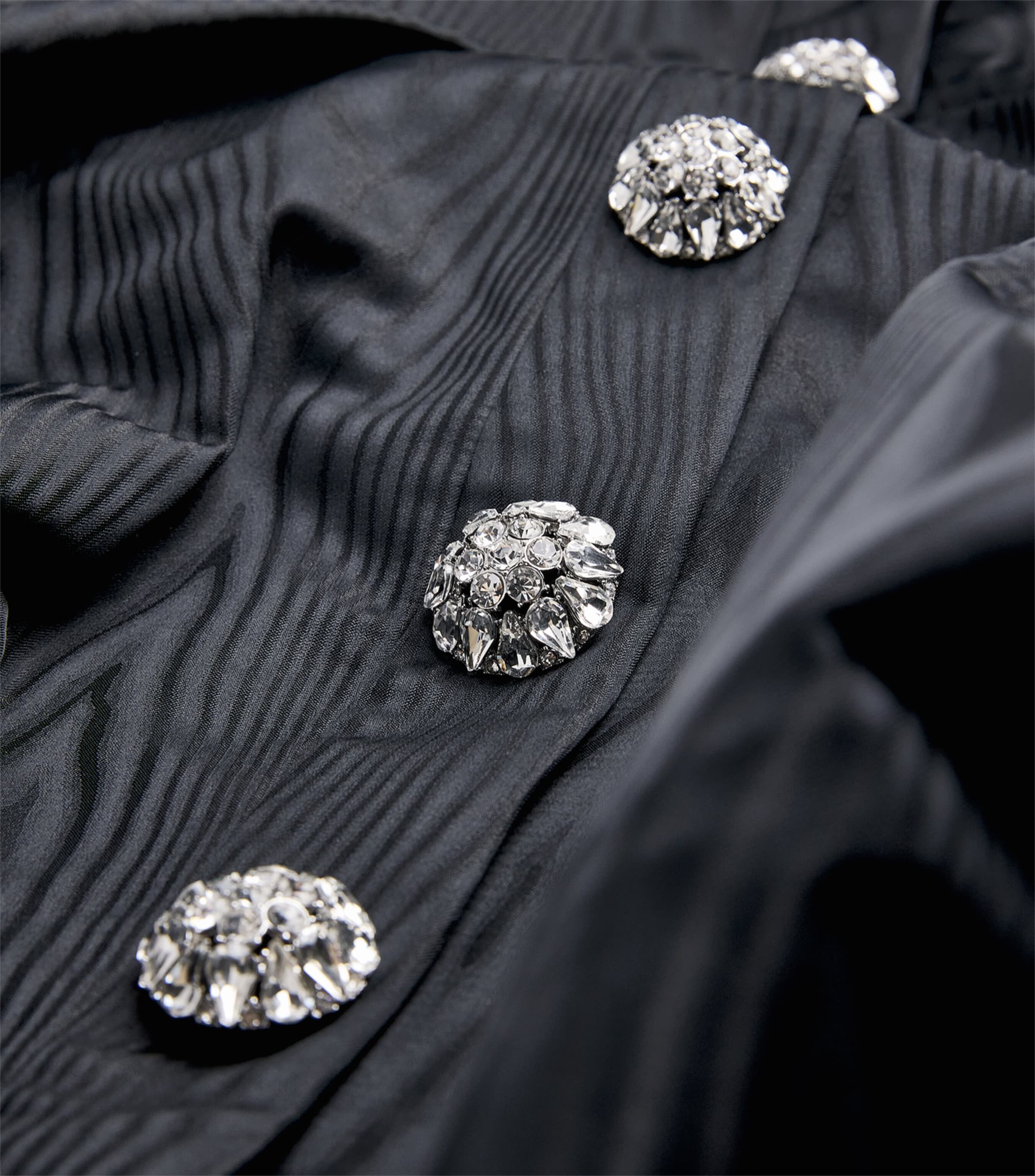 Moiré Narcissa Mini Dress BLACK Image 5