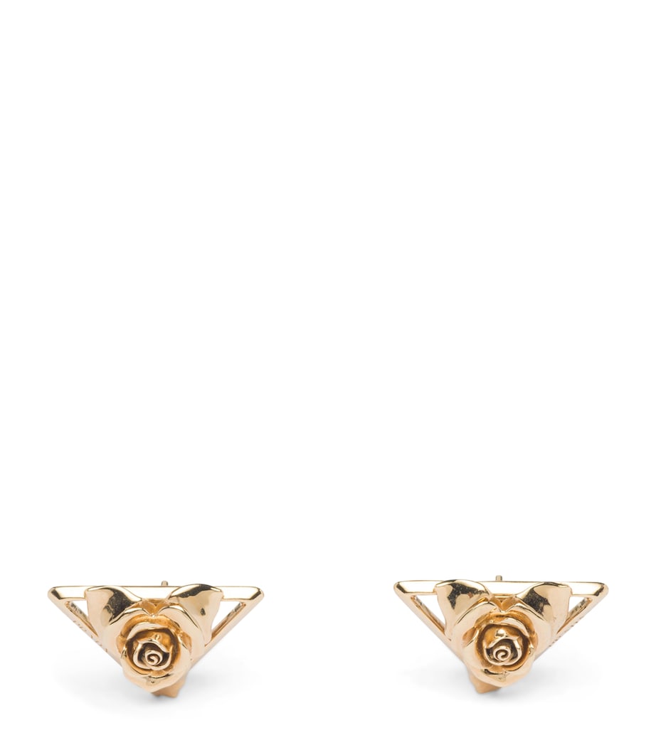 Rose Triangle Stud Earrings F0056 Image 1