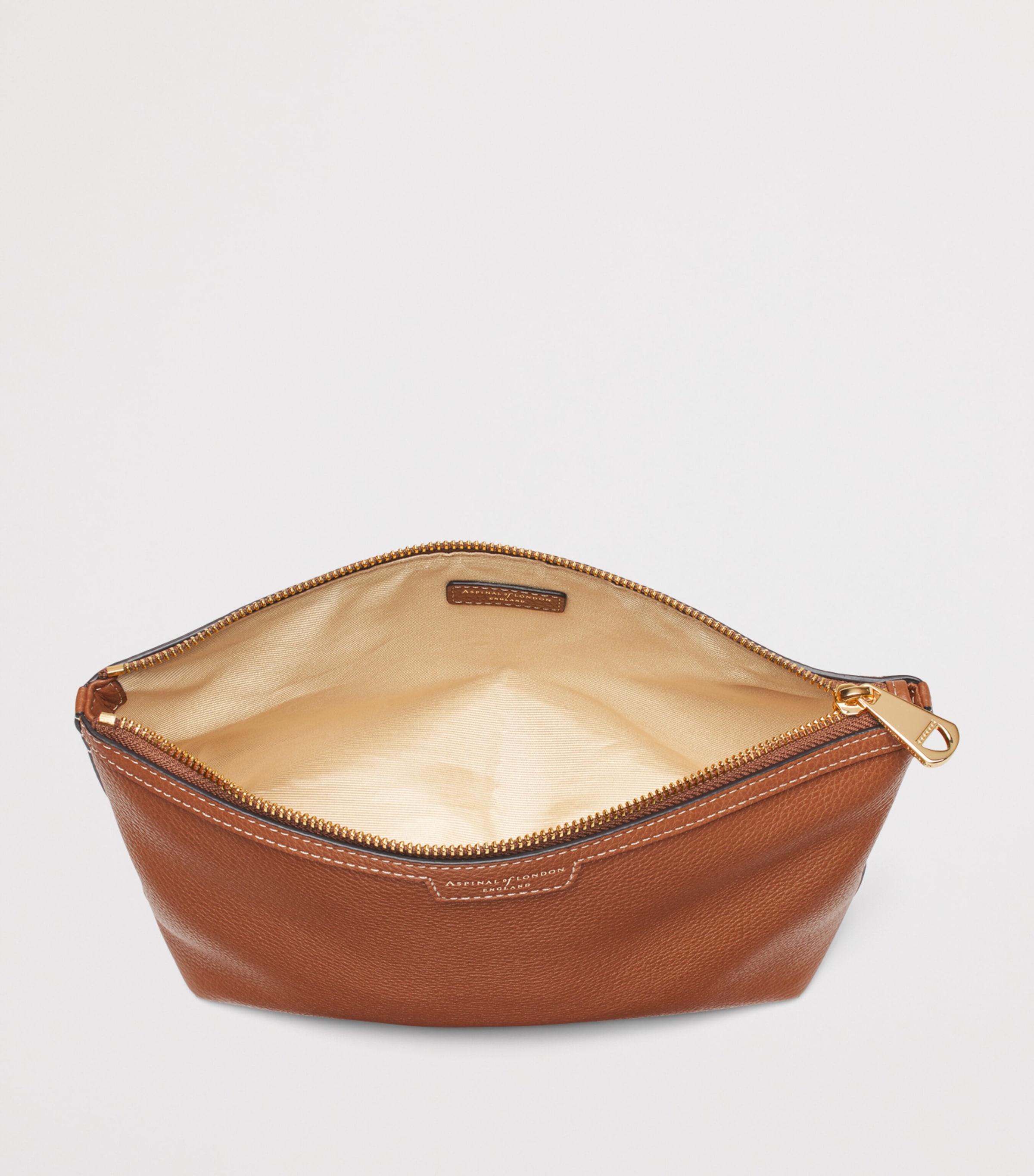 Aspinal Of London Leather Hudson Toiletry Bag Tan Image 4