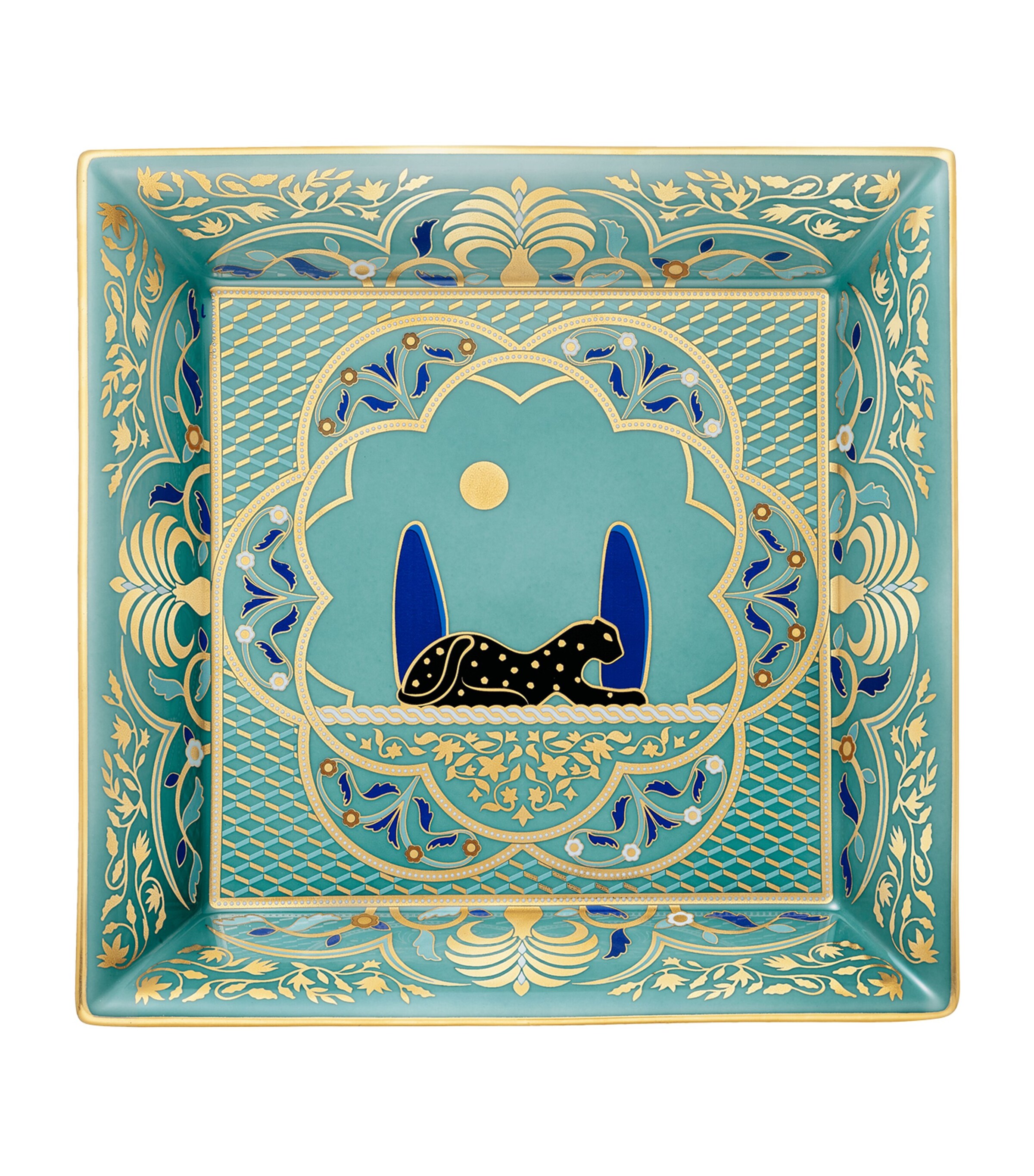 Cartier Medium Porcelain Panthère de Cartier Trinket Tray Green Image 2