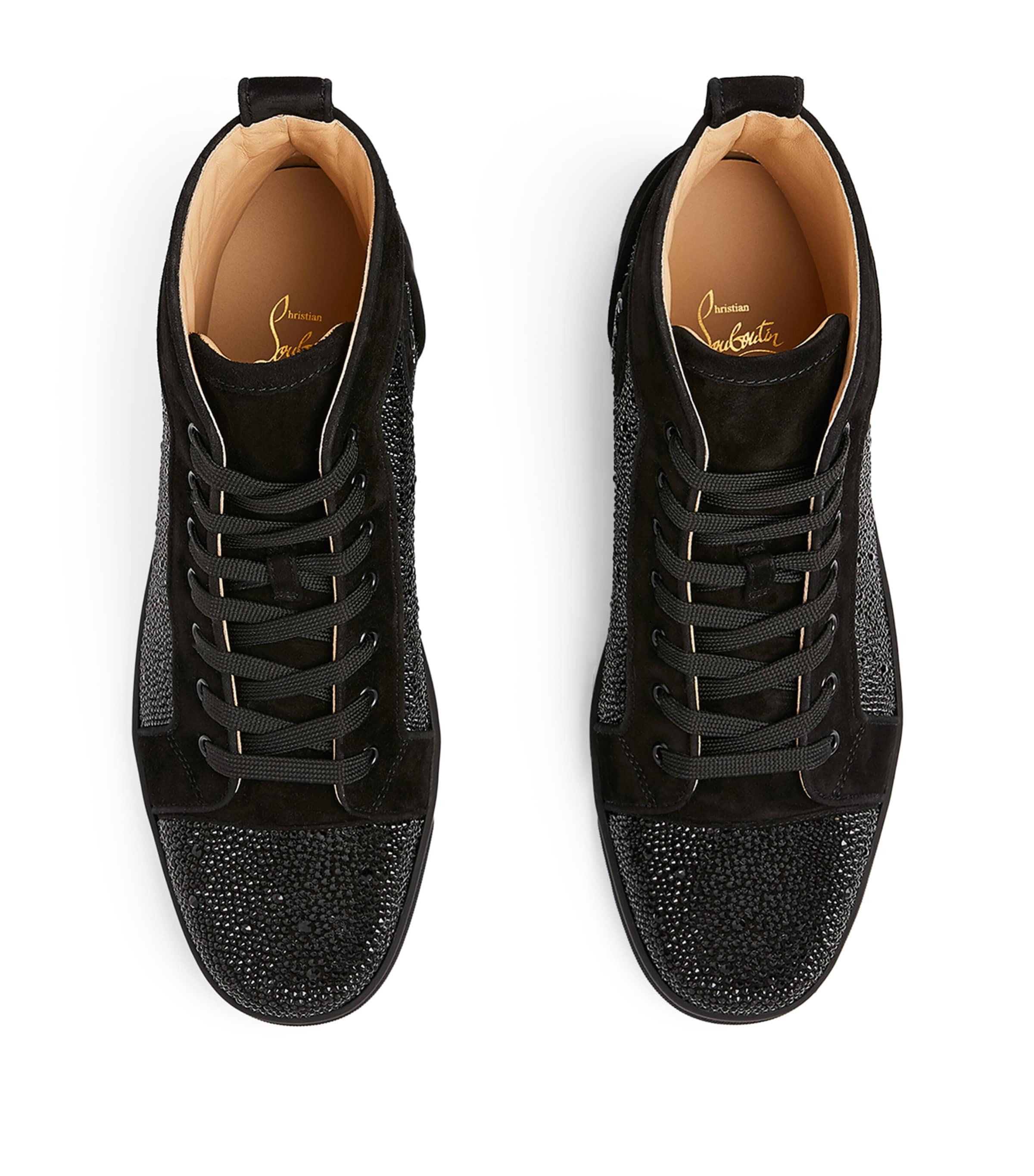 Louis Strass High-Top Suede Sneakers BK01 Image 4