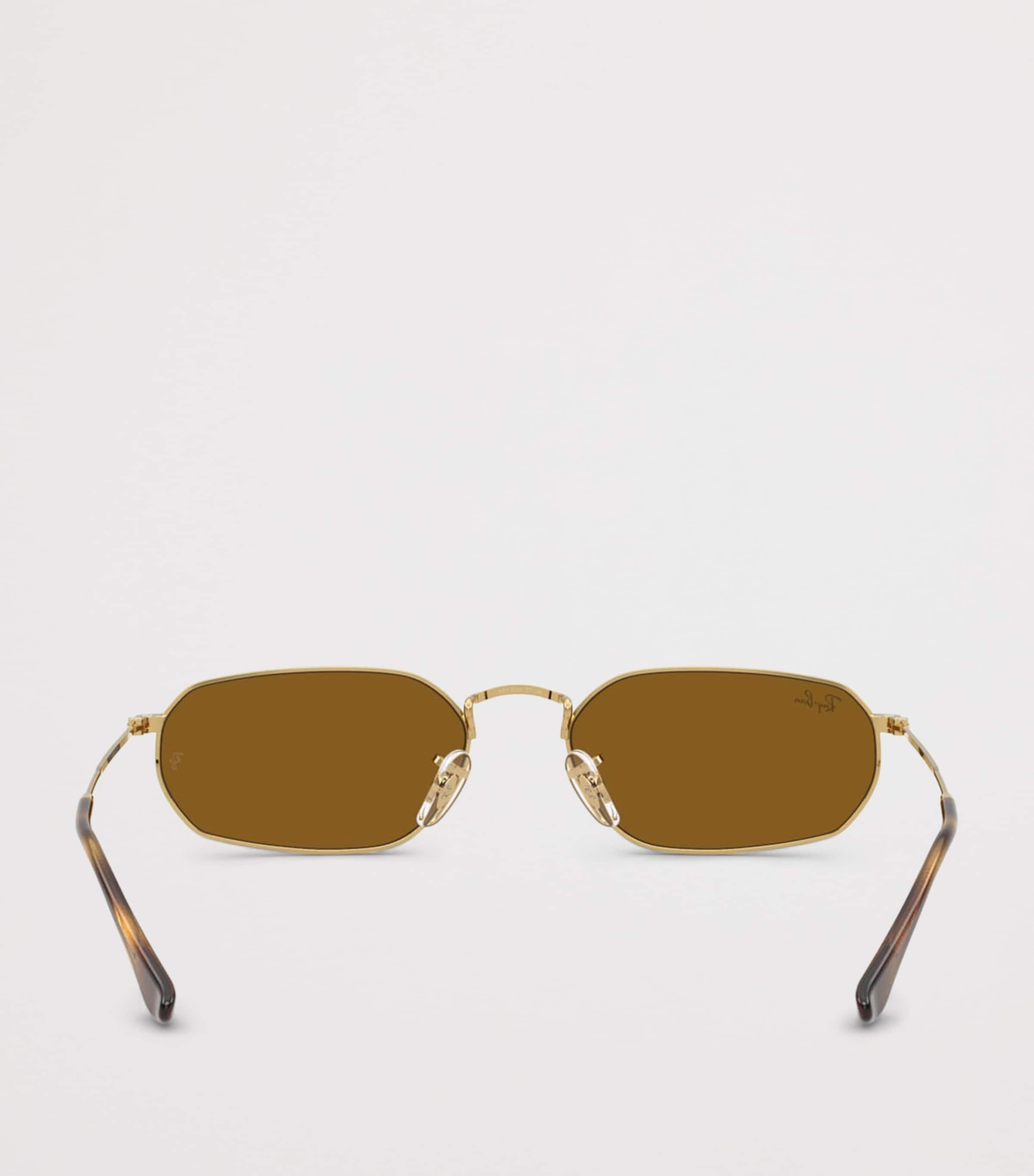 Ray-Ban Metal Irregular Oval Sunglasses Gold Image 4