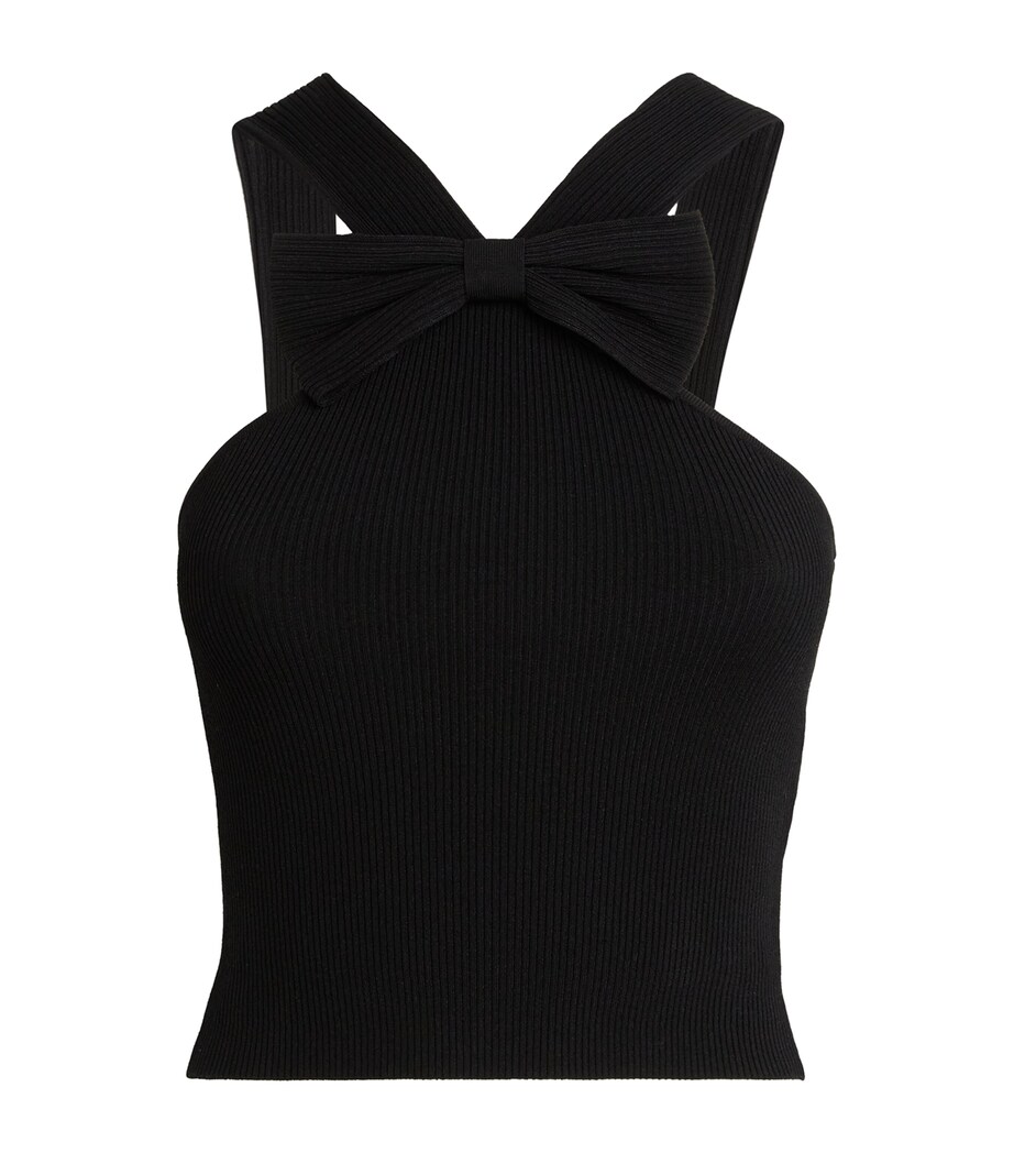 Knitted Bow Top BLACK Image 1