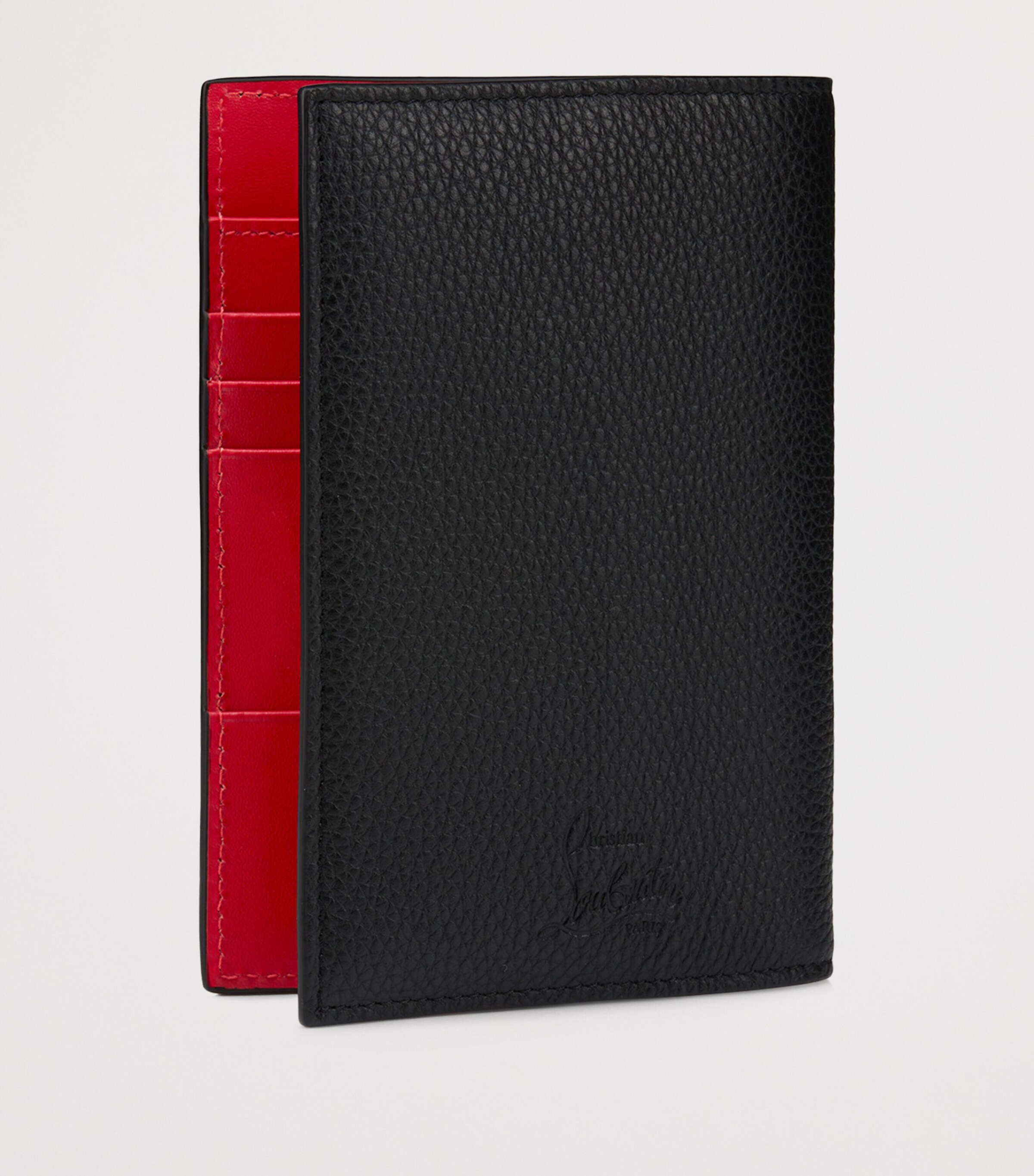 【モードなエッジ】Christian Louboutin Funkyパスポートケース Funky - Wallet on chain - Calf leather and Estepik spikes