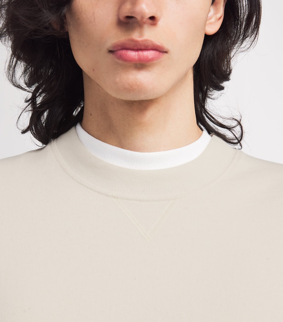 The Row Mens Pacey Cotton Sweatshirt Ivory Image 5