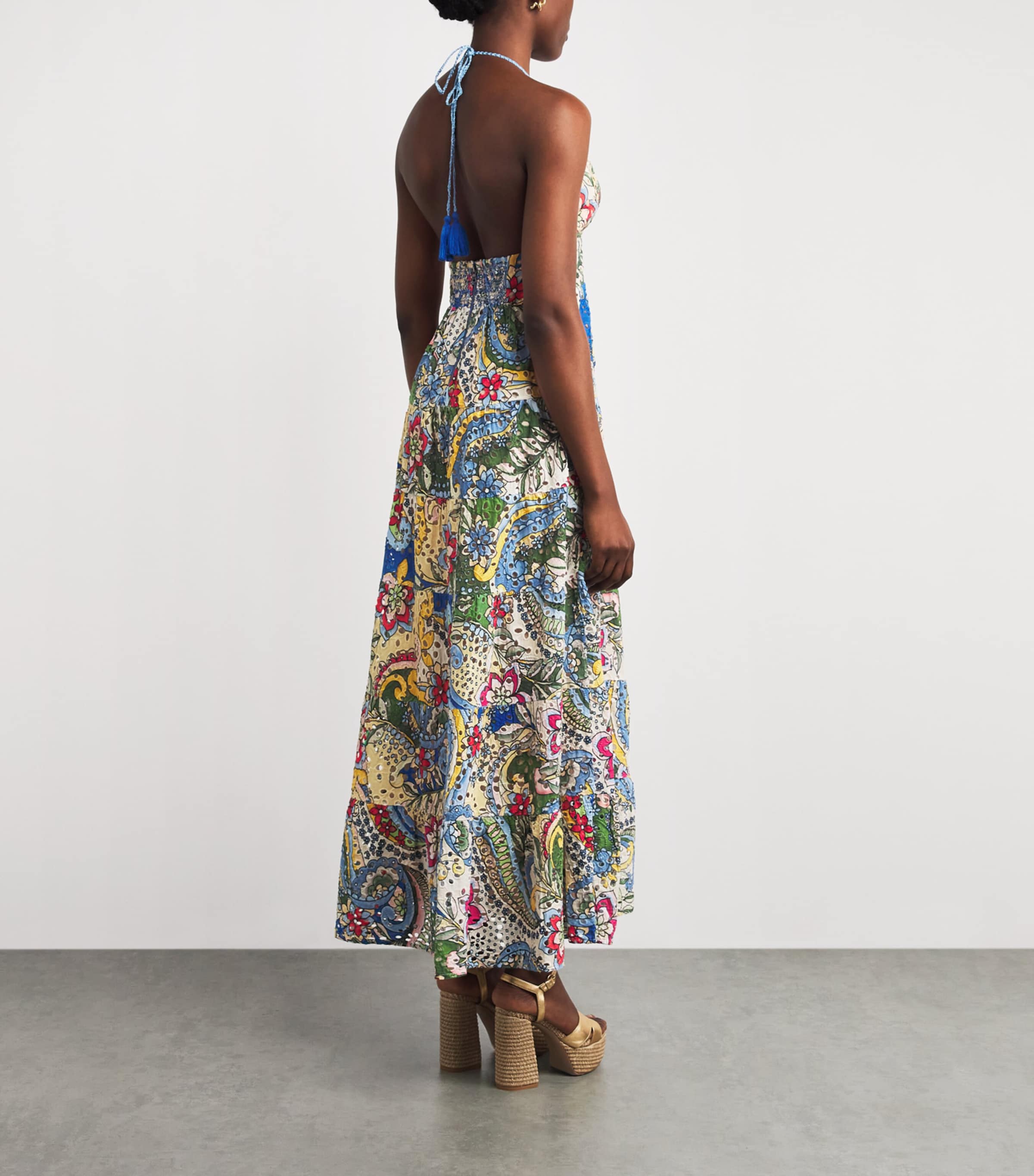 Alice+Olivia Womens Embroidered Karolina Maxi Dress Heat Wave Image 4