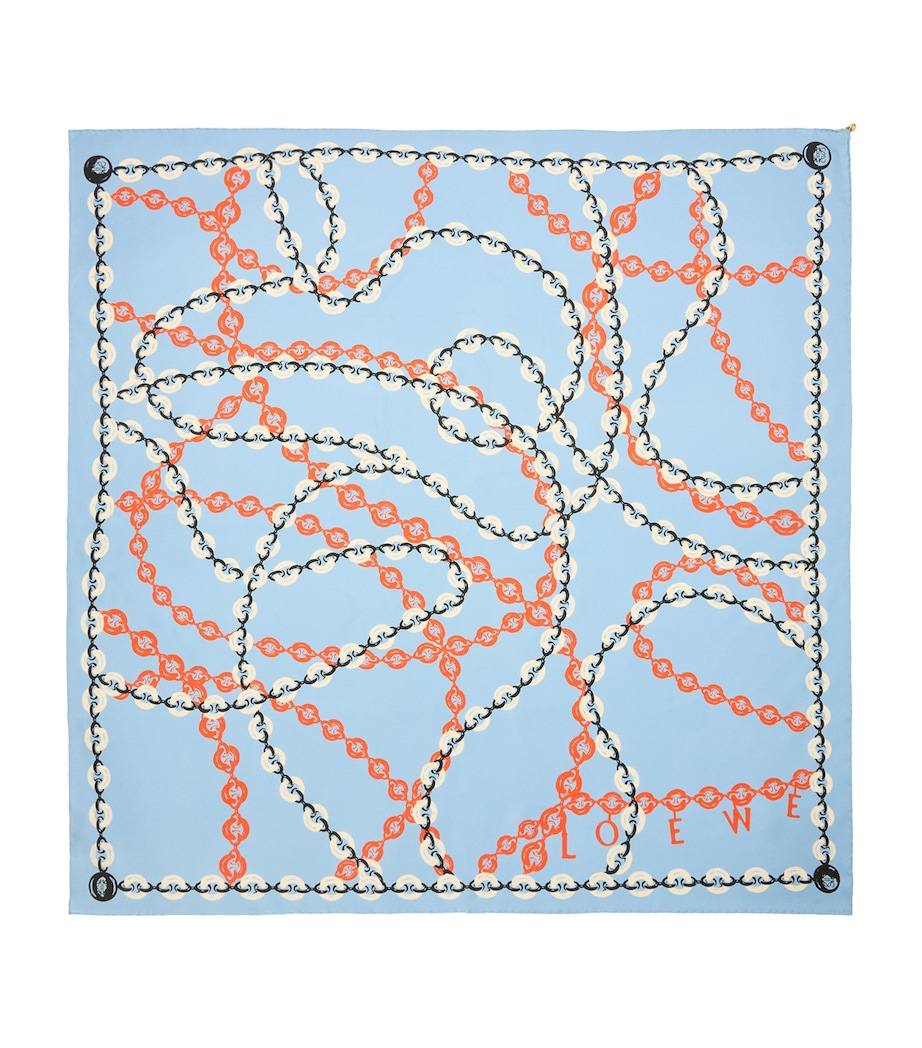 Silk Donut Chain Scarf SKY BLUE MULTICOLOR Image 1