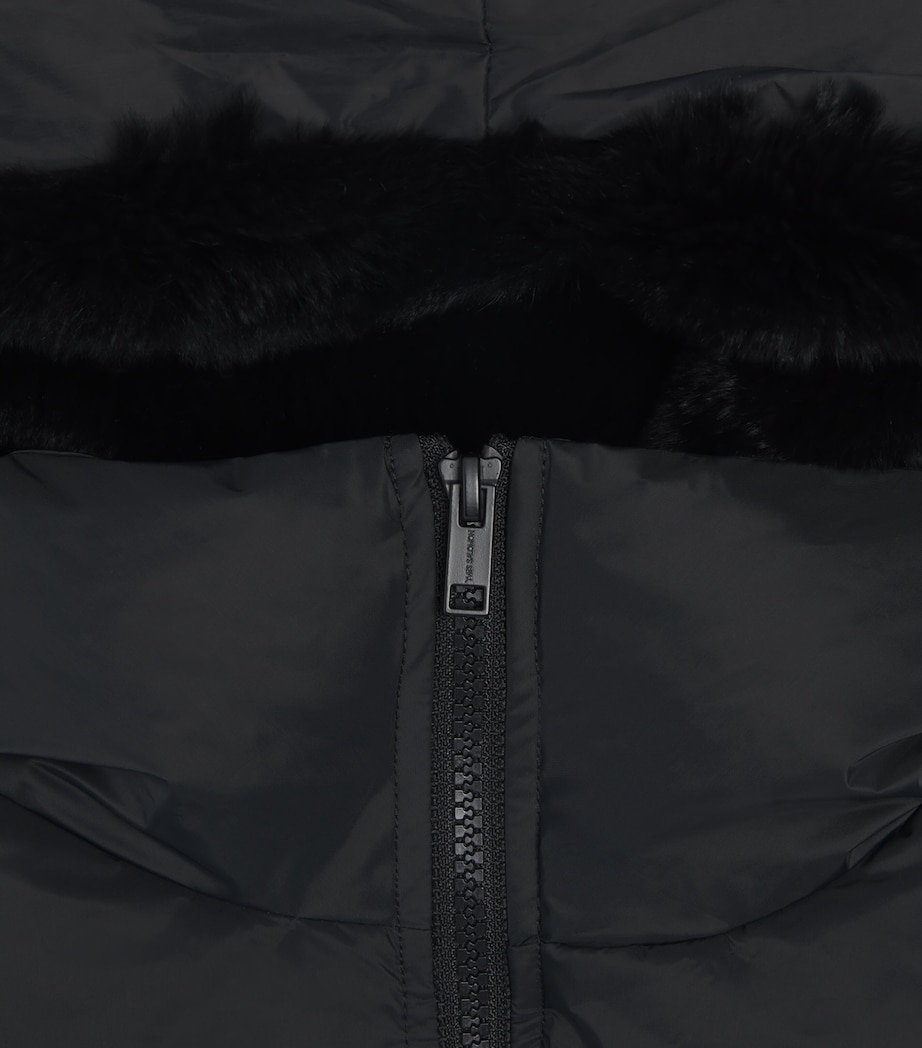 Yves Salomon Enfant Down Lambskin-Insert Puffer Jacket (4-14 Years) Image 3