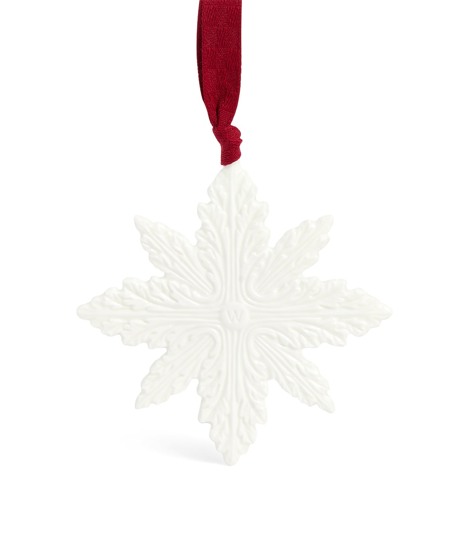 Fine Bone China Snowflake Tree Decoration WHITE Image 3