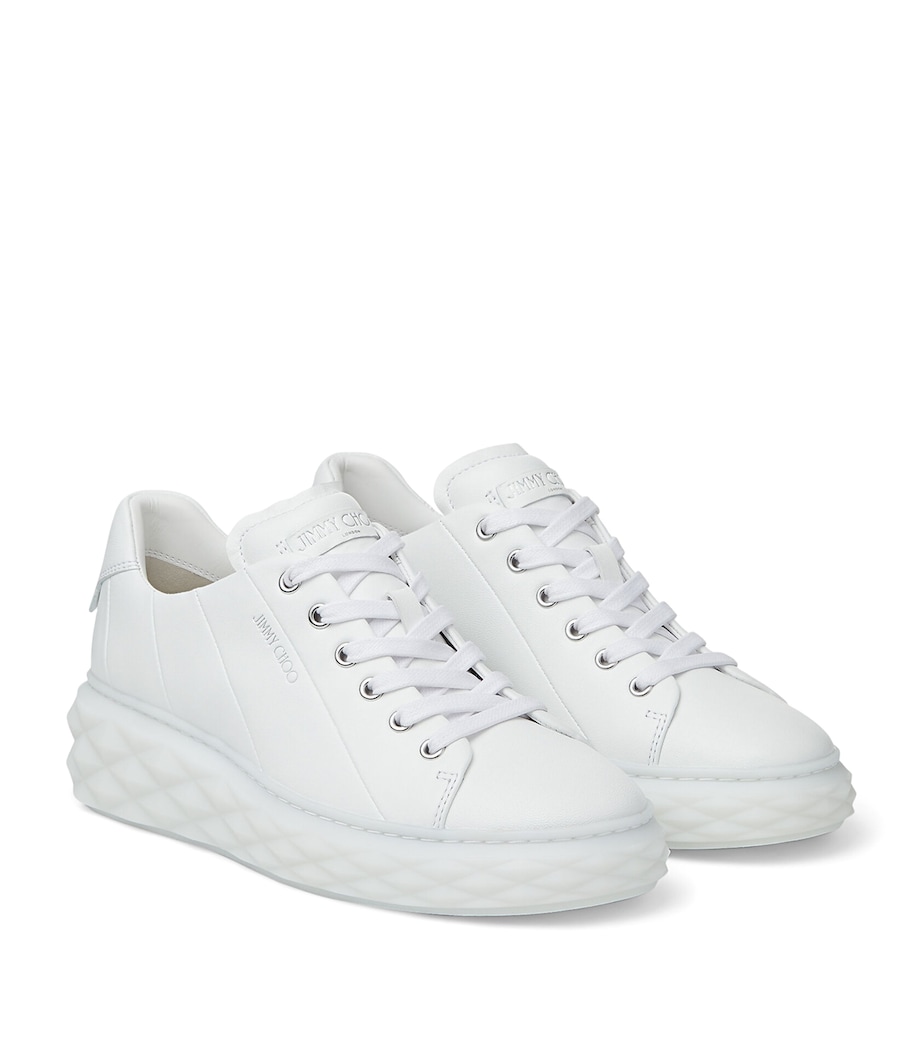 Diamond Light Maxi Leather Sneakers V WHITE/WHITE Image 2