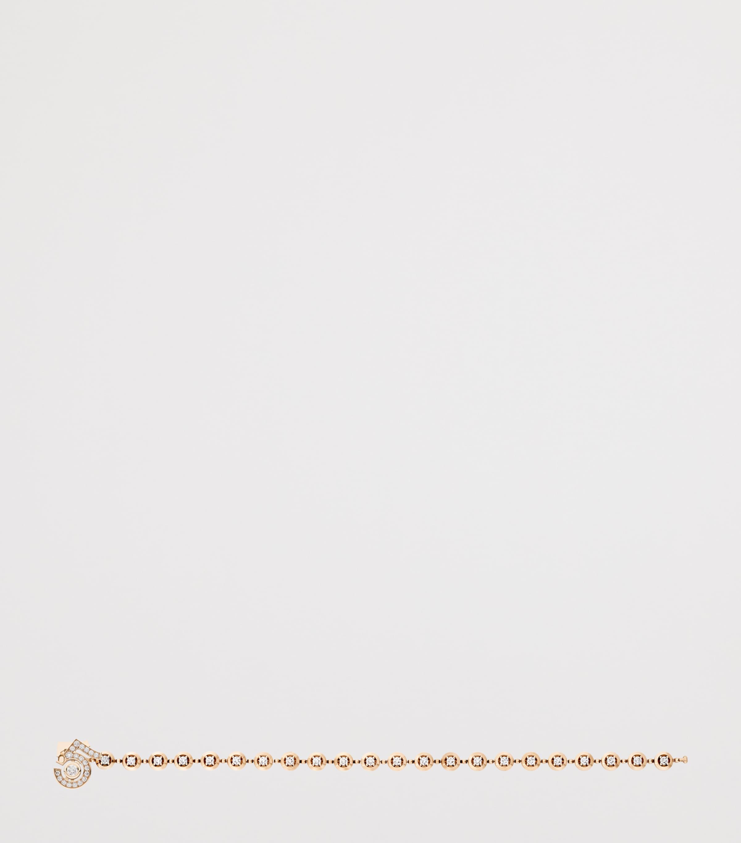 CHANEL Beige Gold and Diamond Eternal N°5 Diamond Line Bracelet Beige Image 3