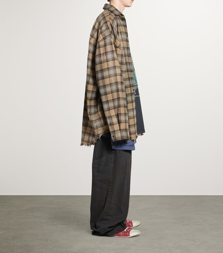 Distressed Check Layered Shirt 2880 Image 5