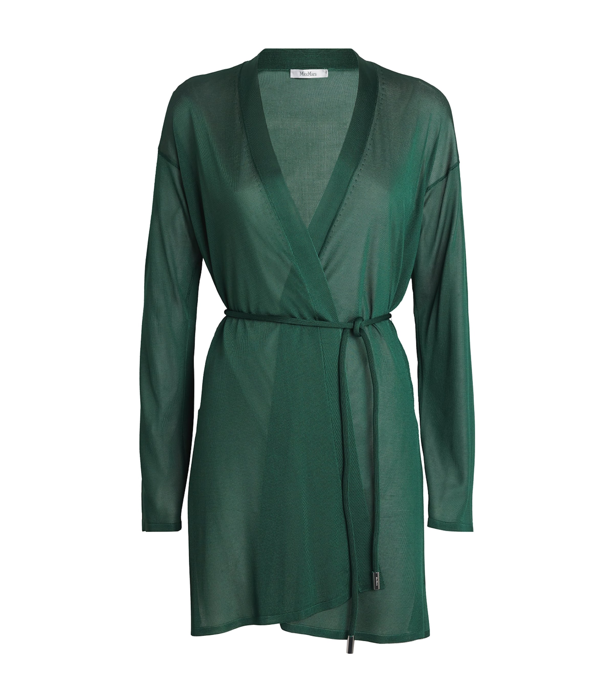 Max Mara Wrap Cardigan In Green