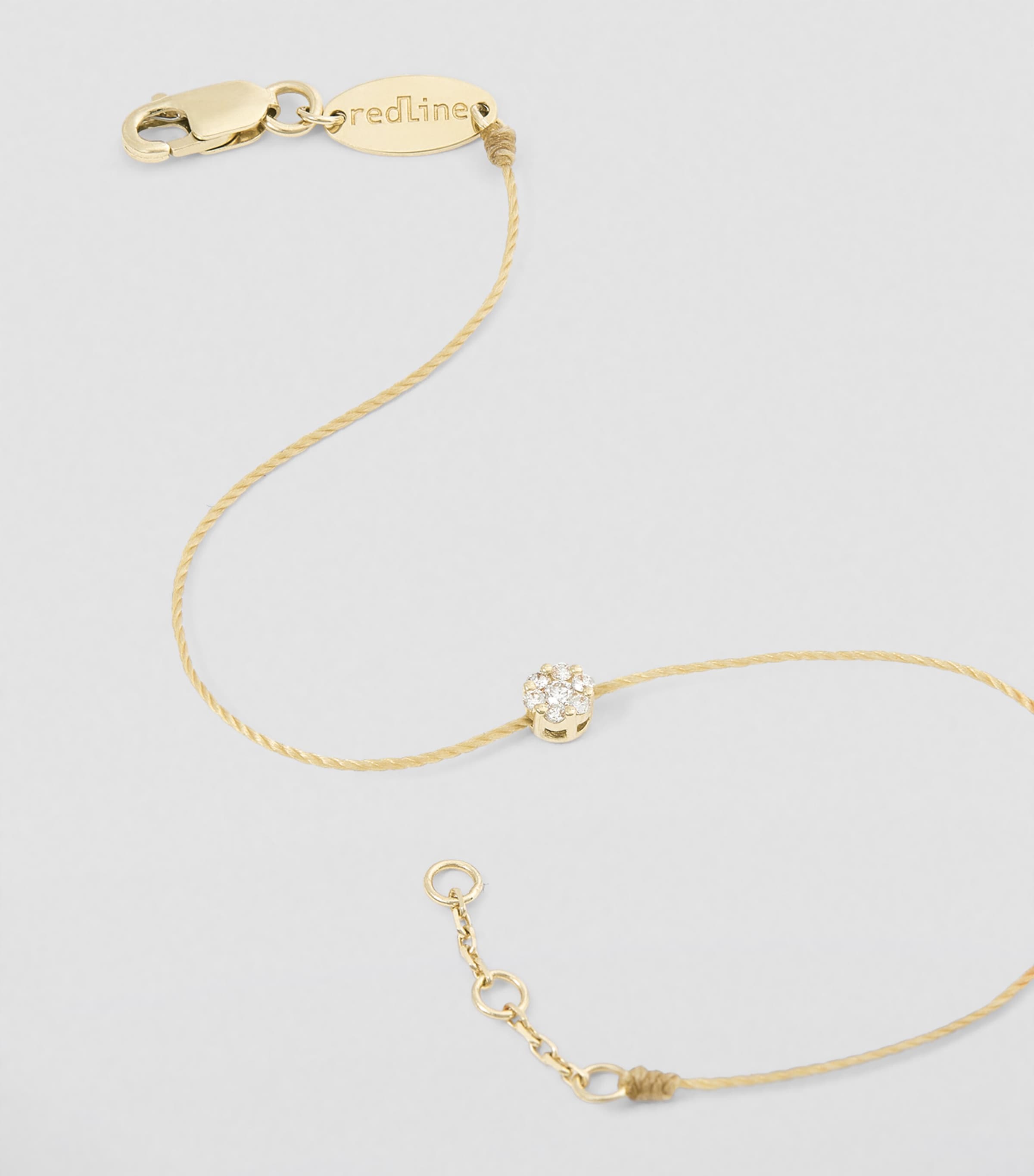 Yellow Gold and Diamond Illusion Bracelet YG 45 WHEAT THREAD Image 5