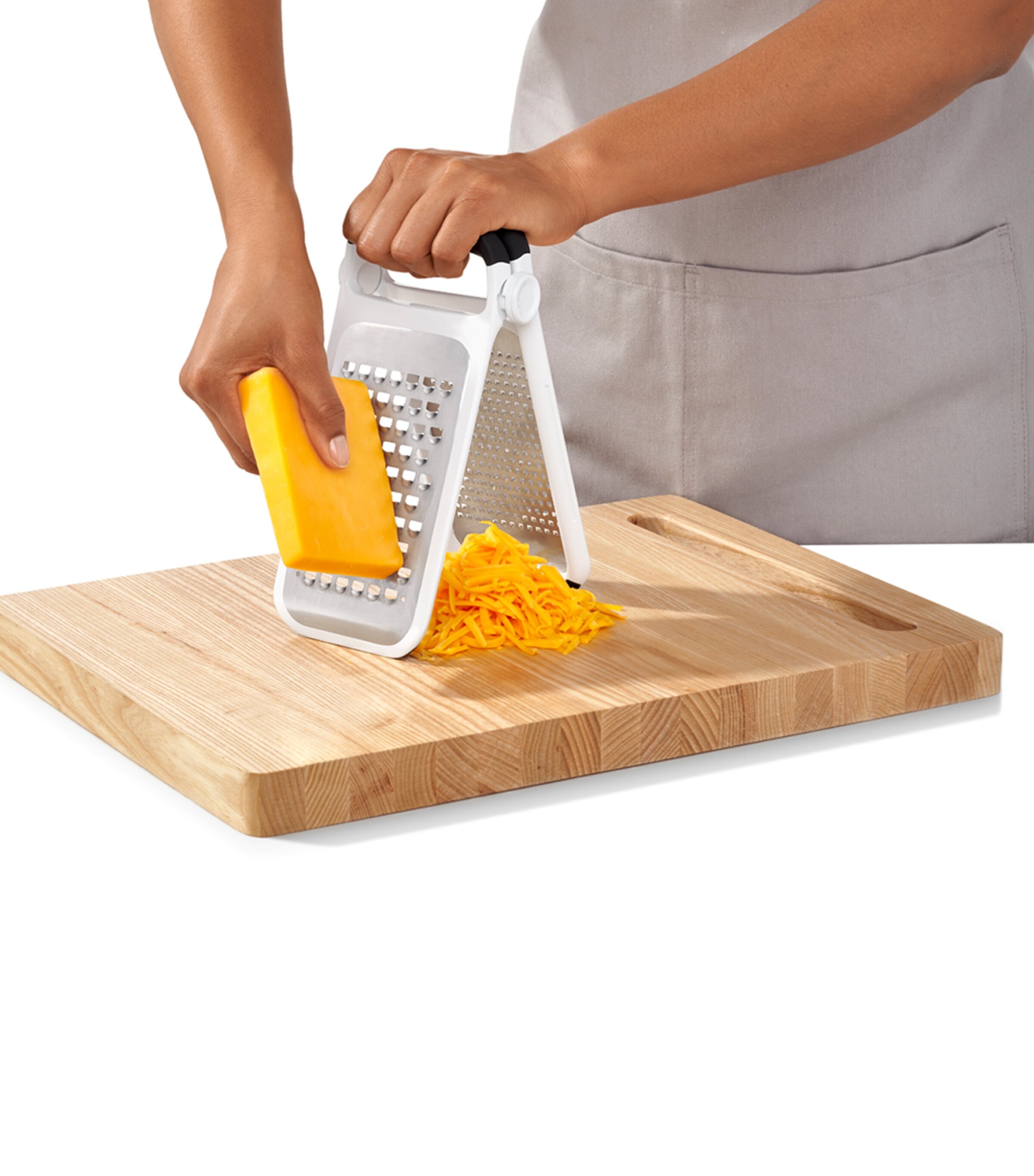 Good Grips Etched Two-Fold Grater WHITE/BLACK/SILVER Image 6