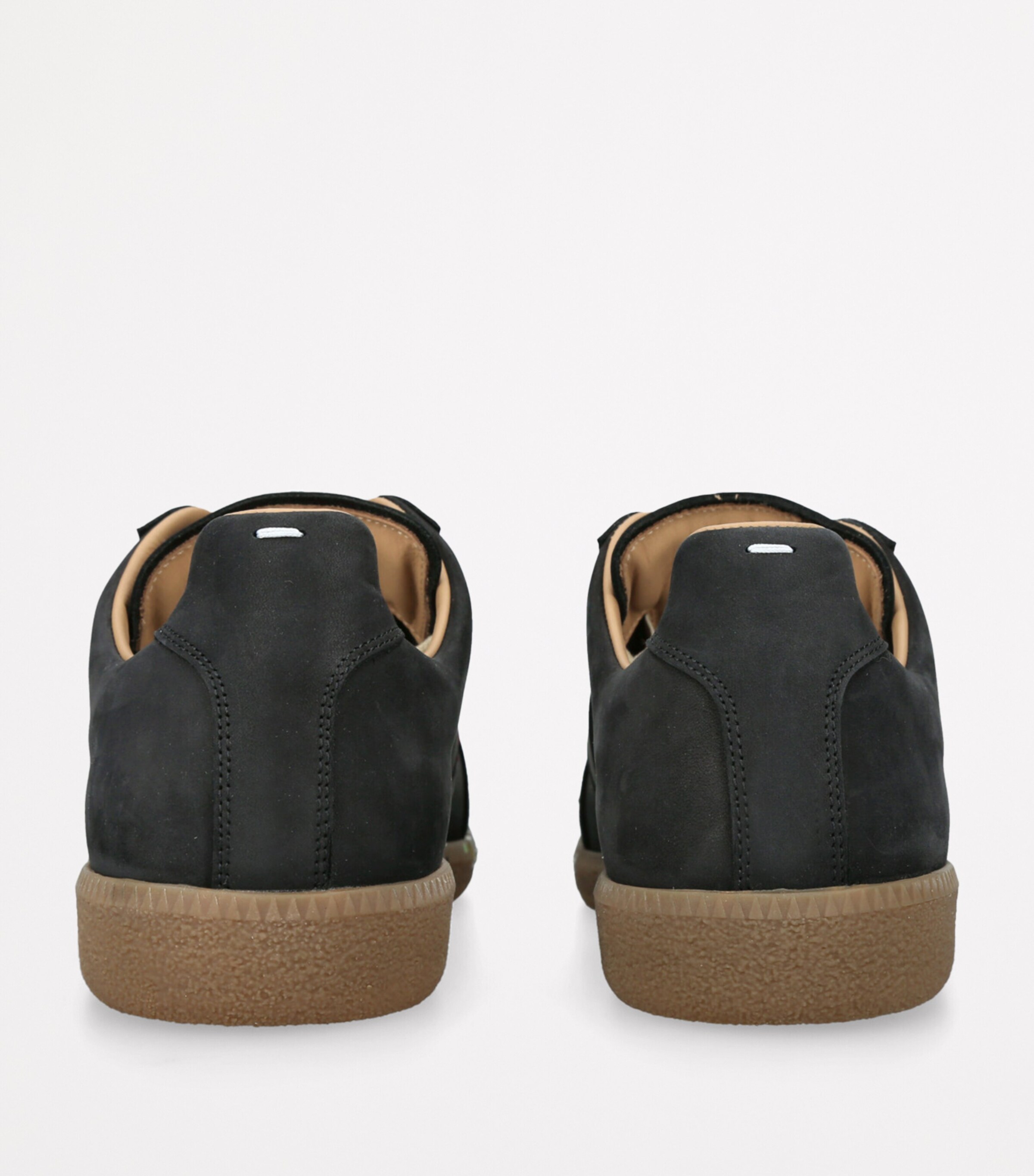 Maison Margiela Leather Paint-Detail Replica Sneakers Green Comb Image 2